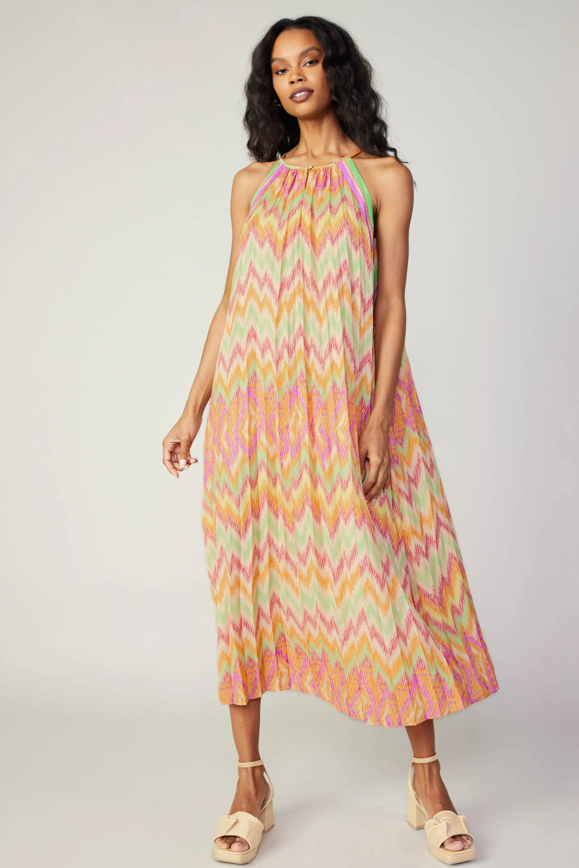 Gradient Chevron Midi Dress<Current Air Clearance