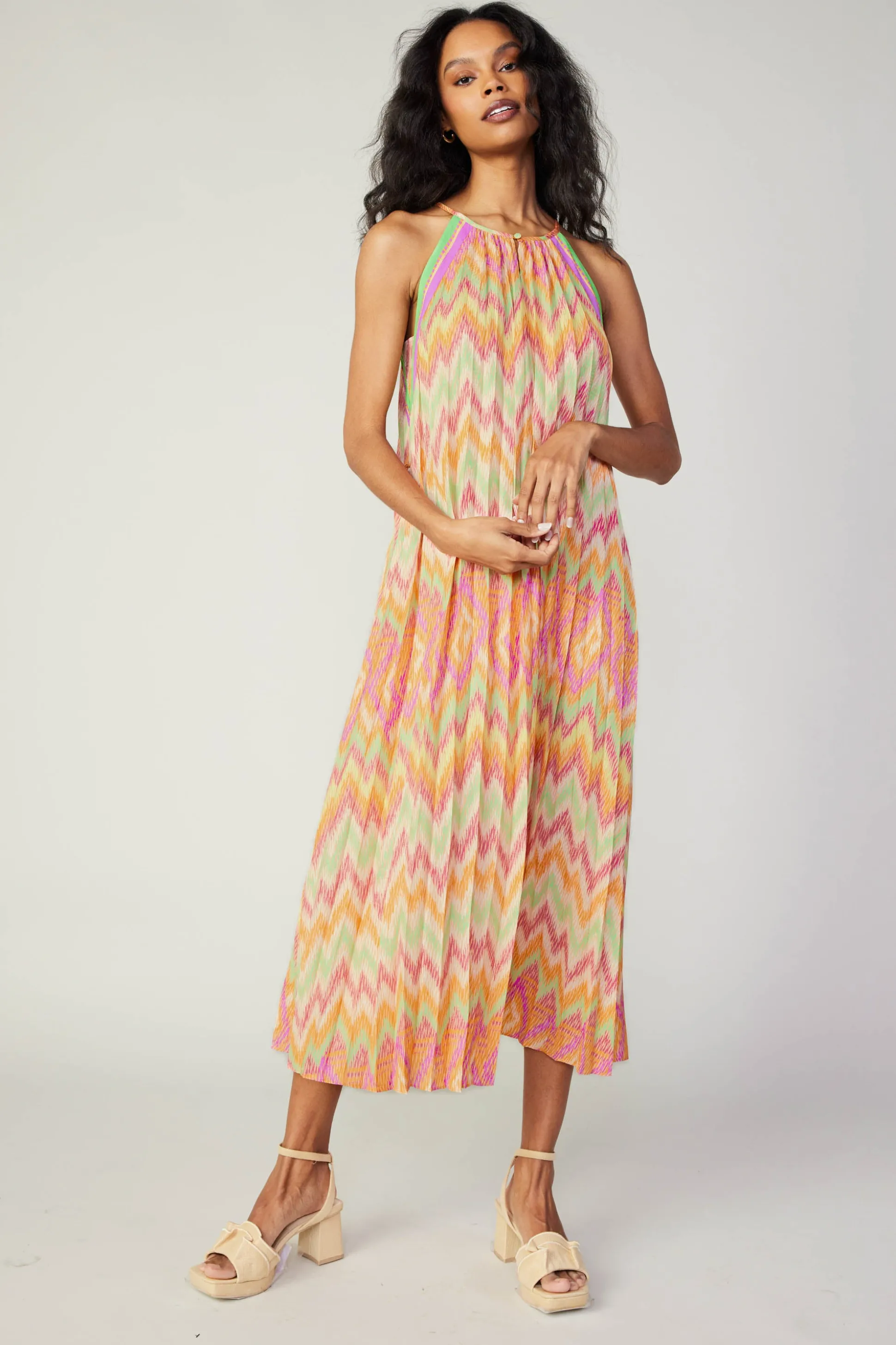 Gradient Chevron Midi Dress<Current Air Clearance