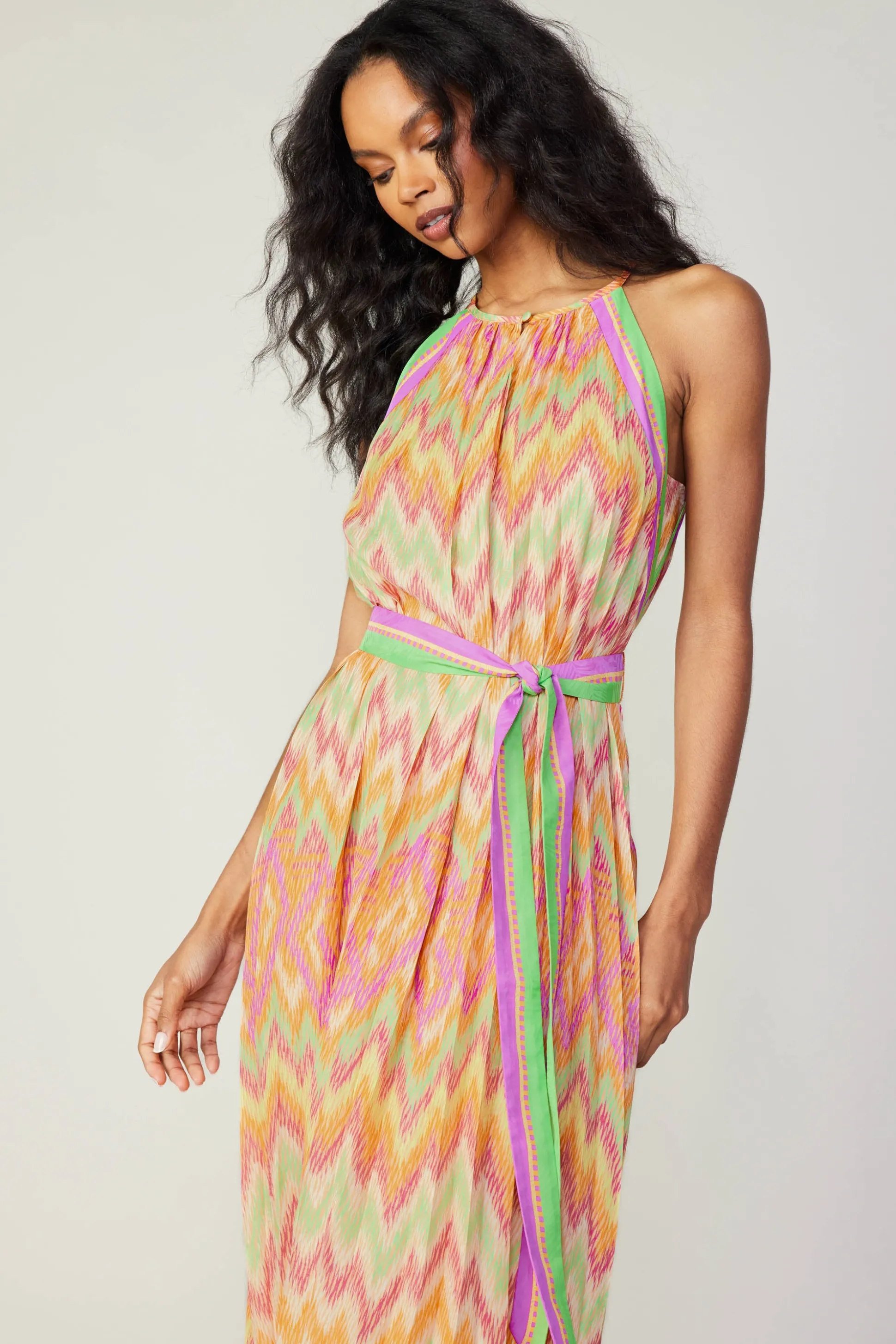 Gradient Chevron Midi Dress<Current Air Clearance