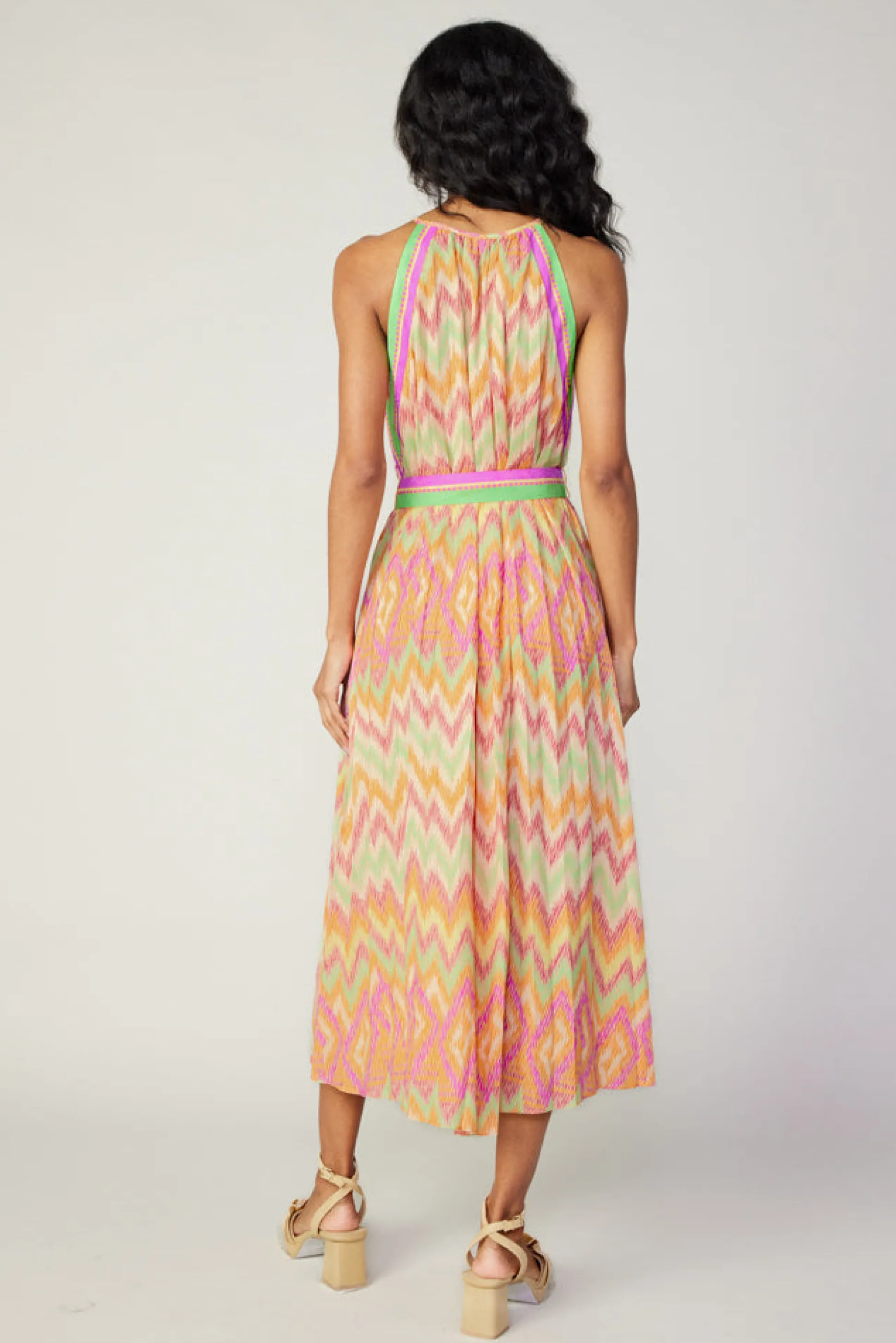 Gradient Chevron Midi Dress<Current Air Clearance