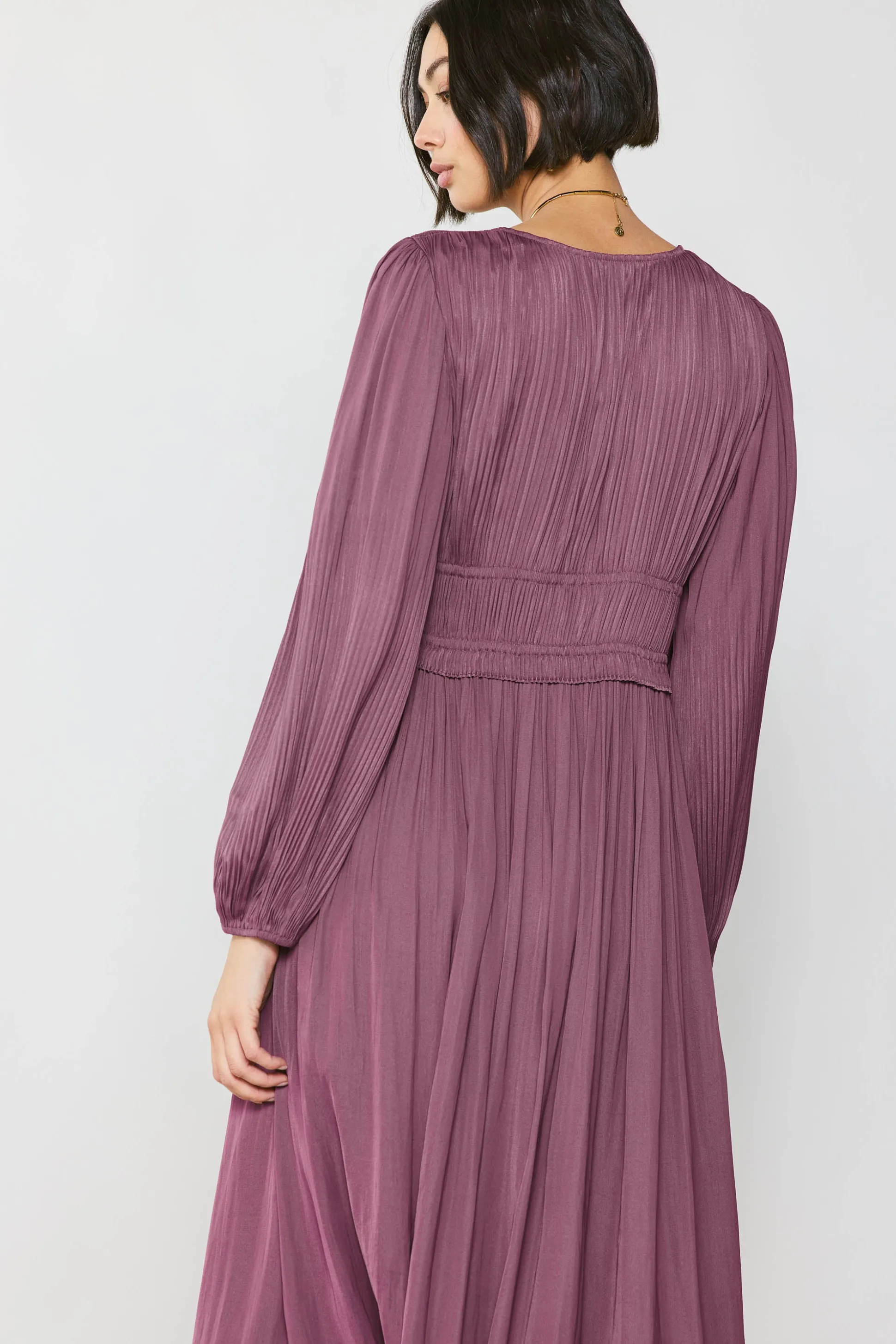 Petite - Sidonie Pleated Maxi Dress<Current Air Sale