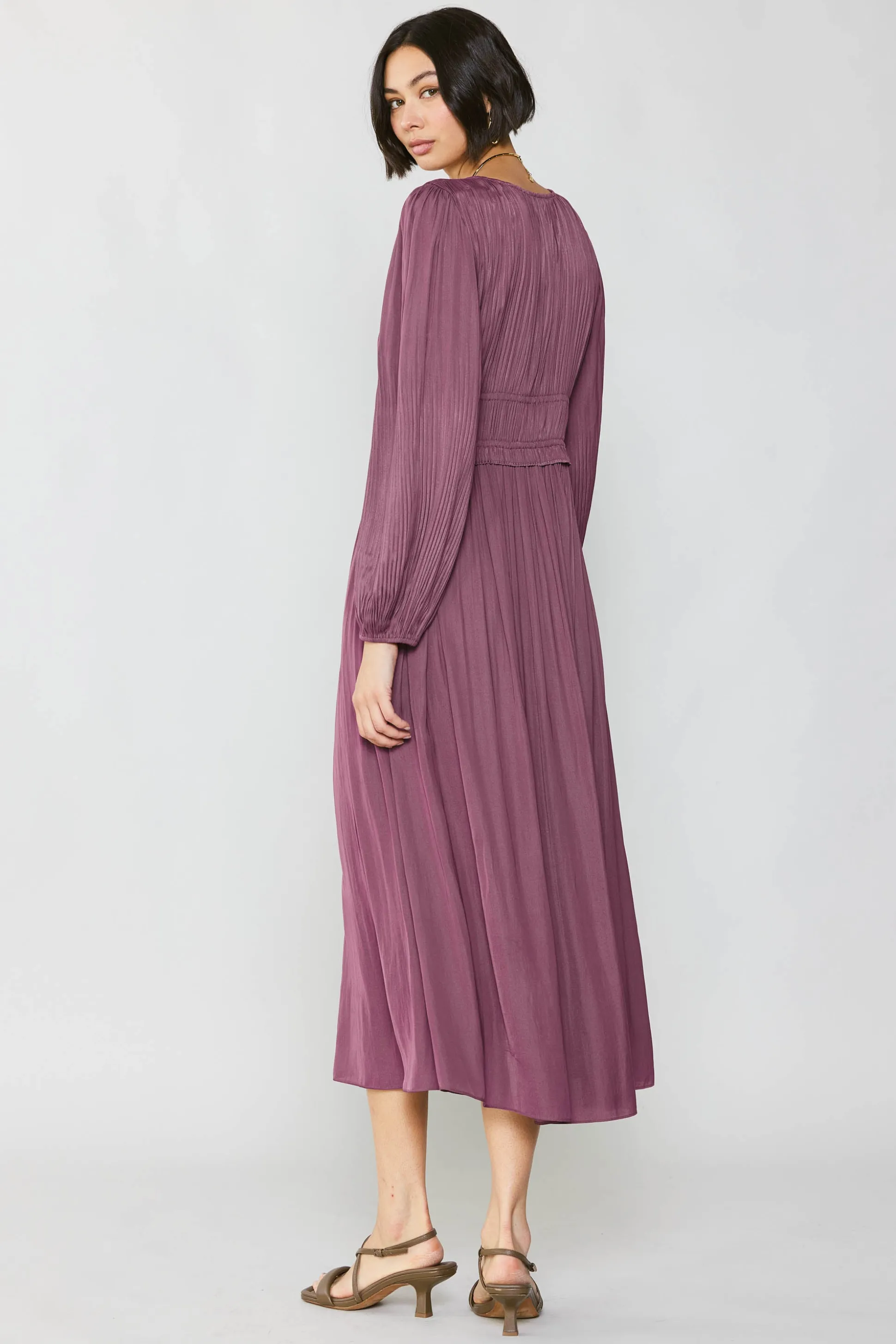 Petite - Sidonie Pleated Maxi Dress<Current Air Sale
