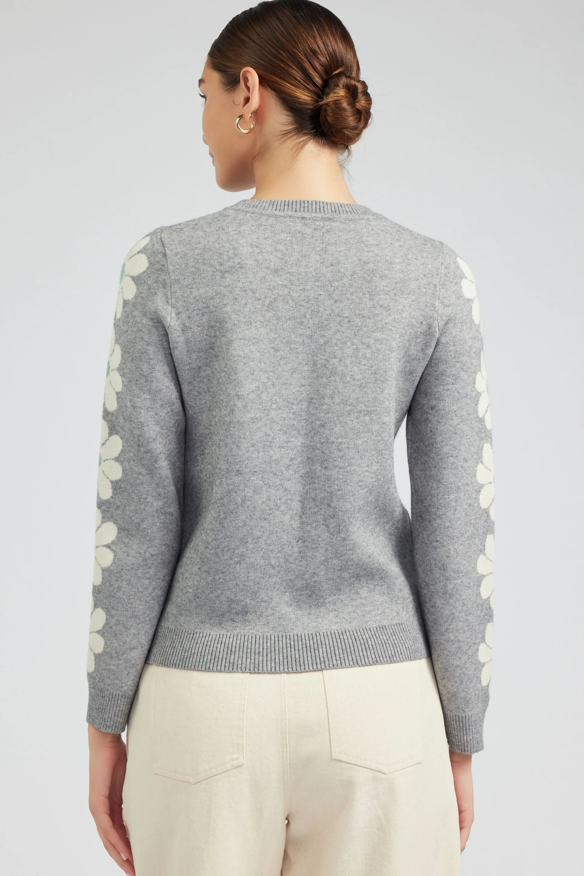 Retro Daisy Motif Sweater<Current Air Hot