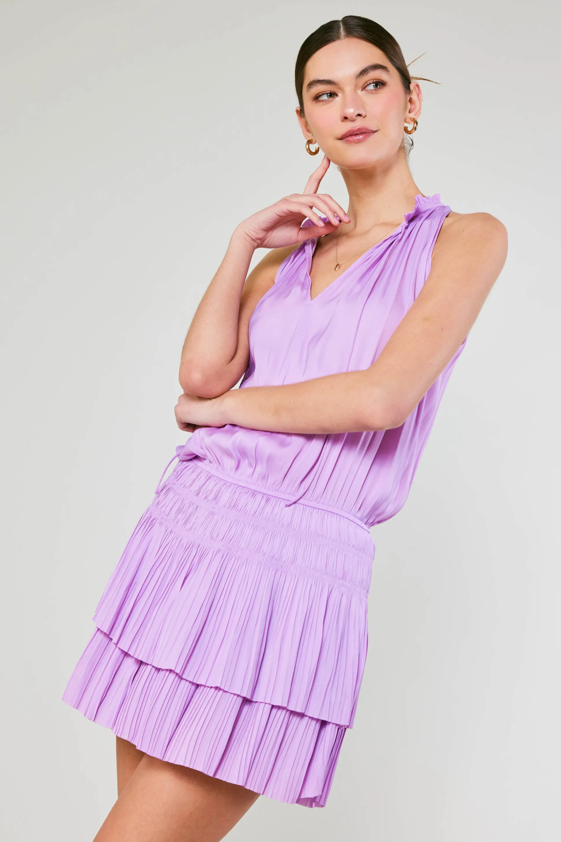 Cara Pleated Mini Dress<Current Air Clearance