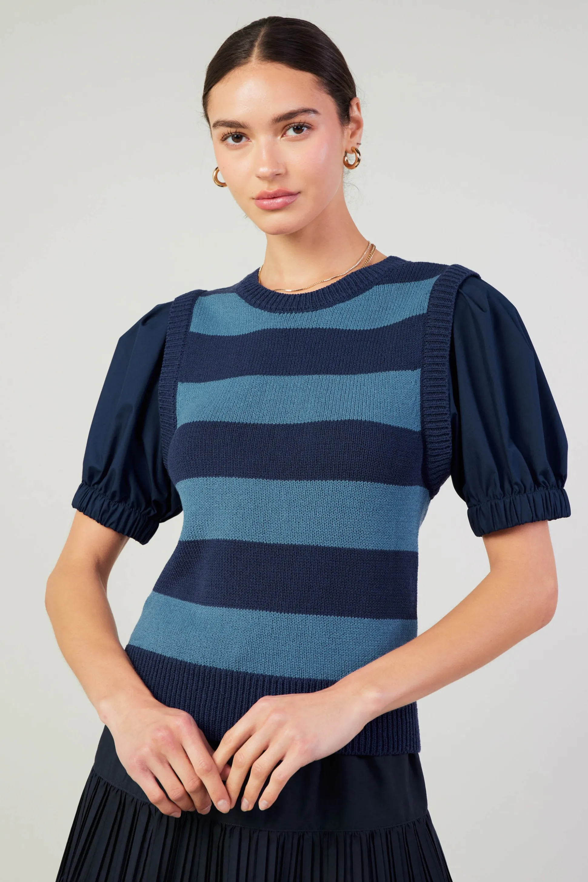 Striped Sweater Top<Current Air Online