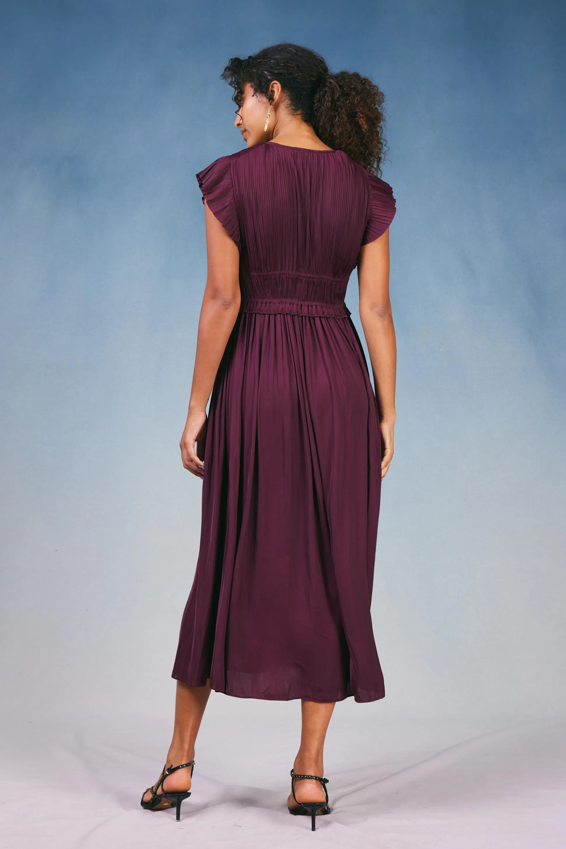 Mara Pleated Maxi Dress<Current Air New