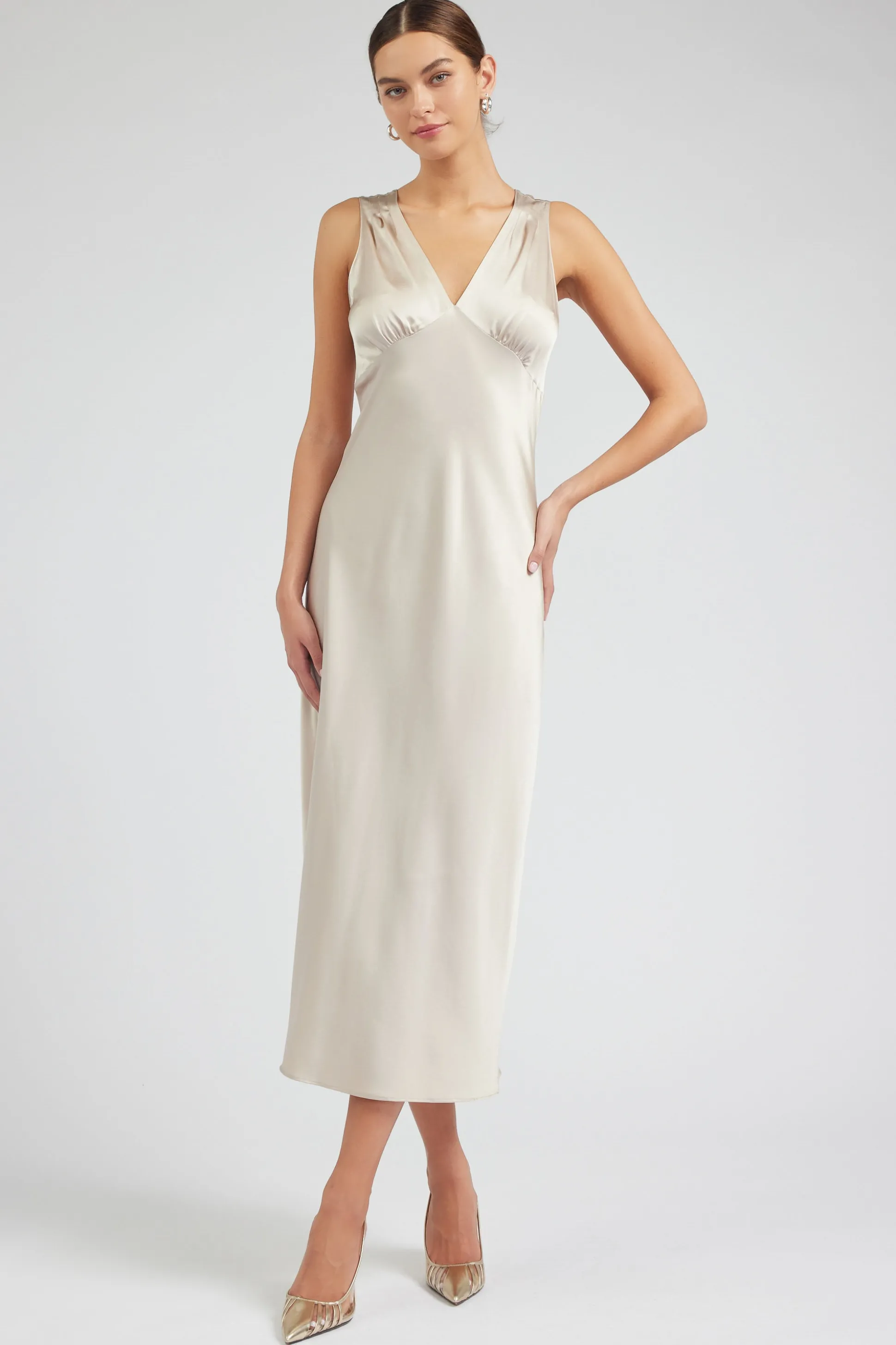 Silk Sweetheart Maxi Dress<Current Air Online