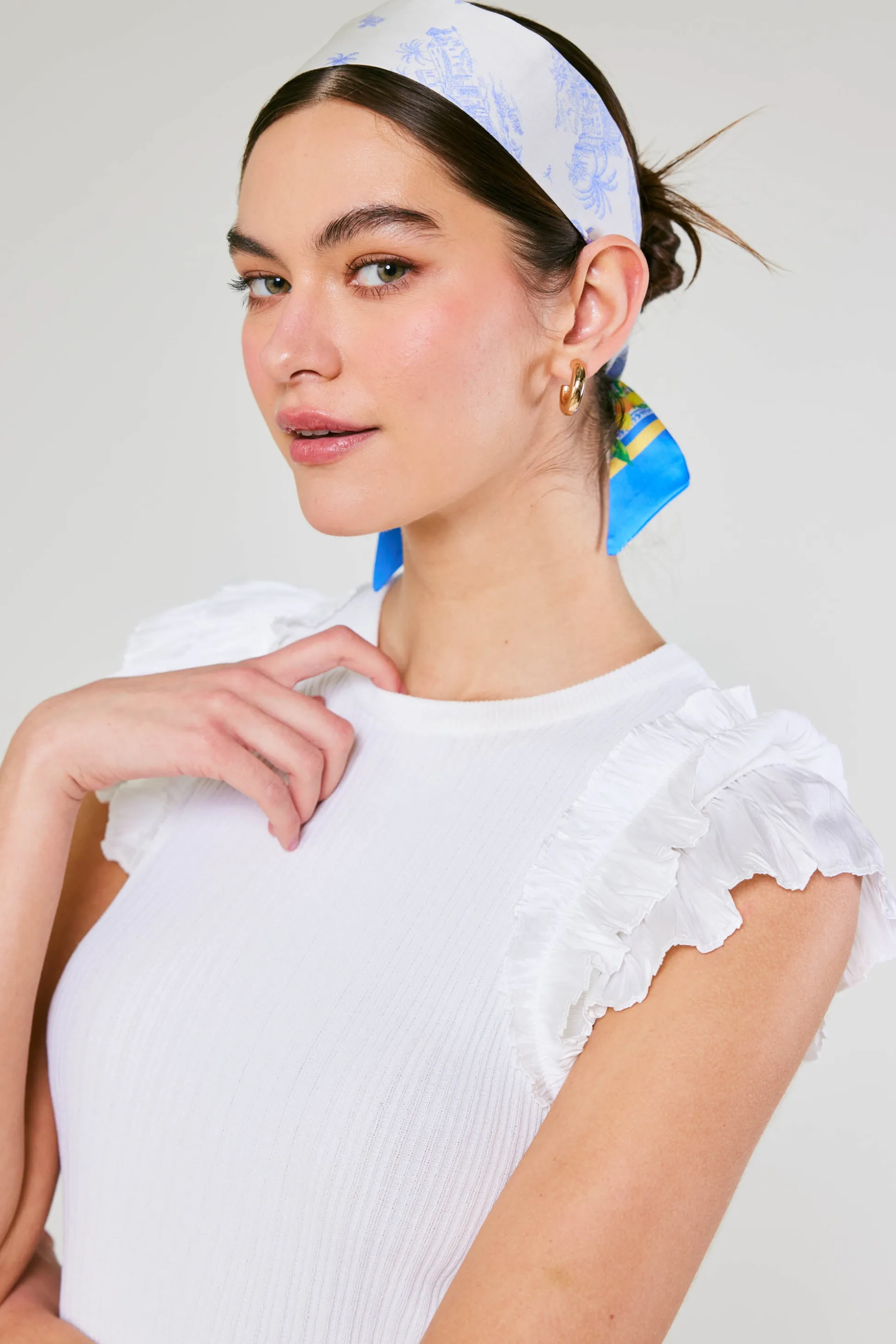 Recycled Signature Print Twilly Scarf<Current Air Hot