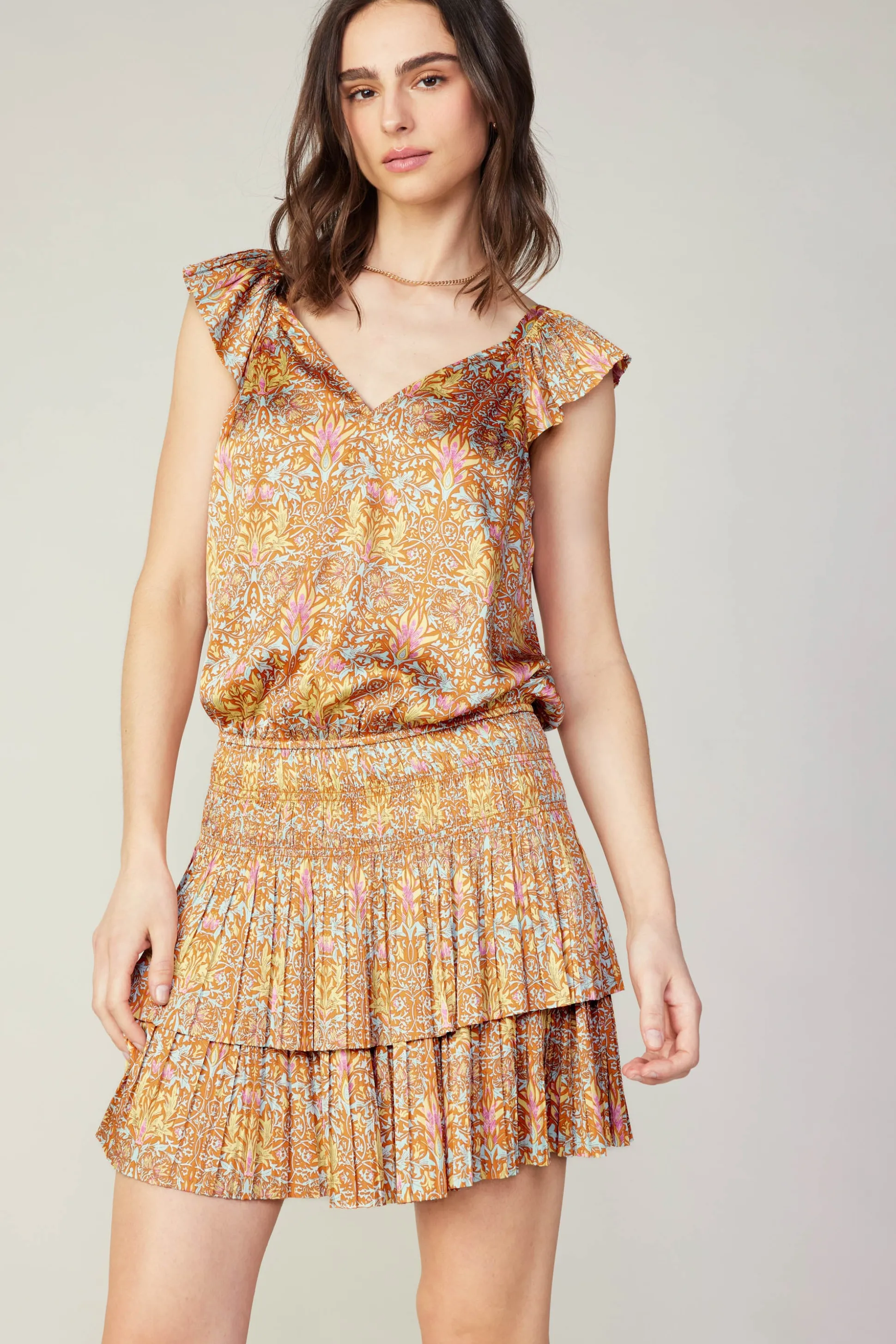 Sweetheart Smocked Mini Dress<Current Air Online