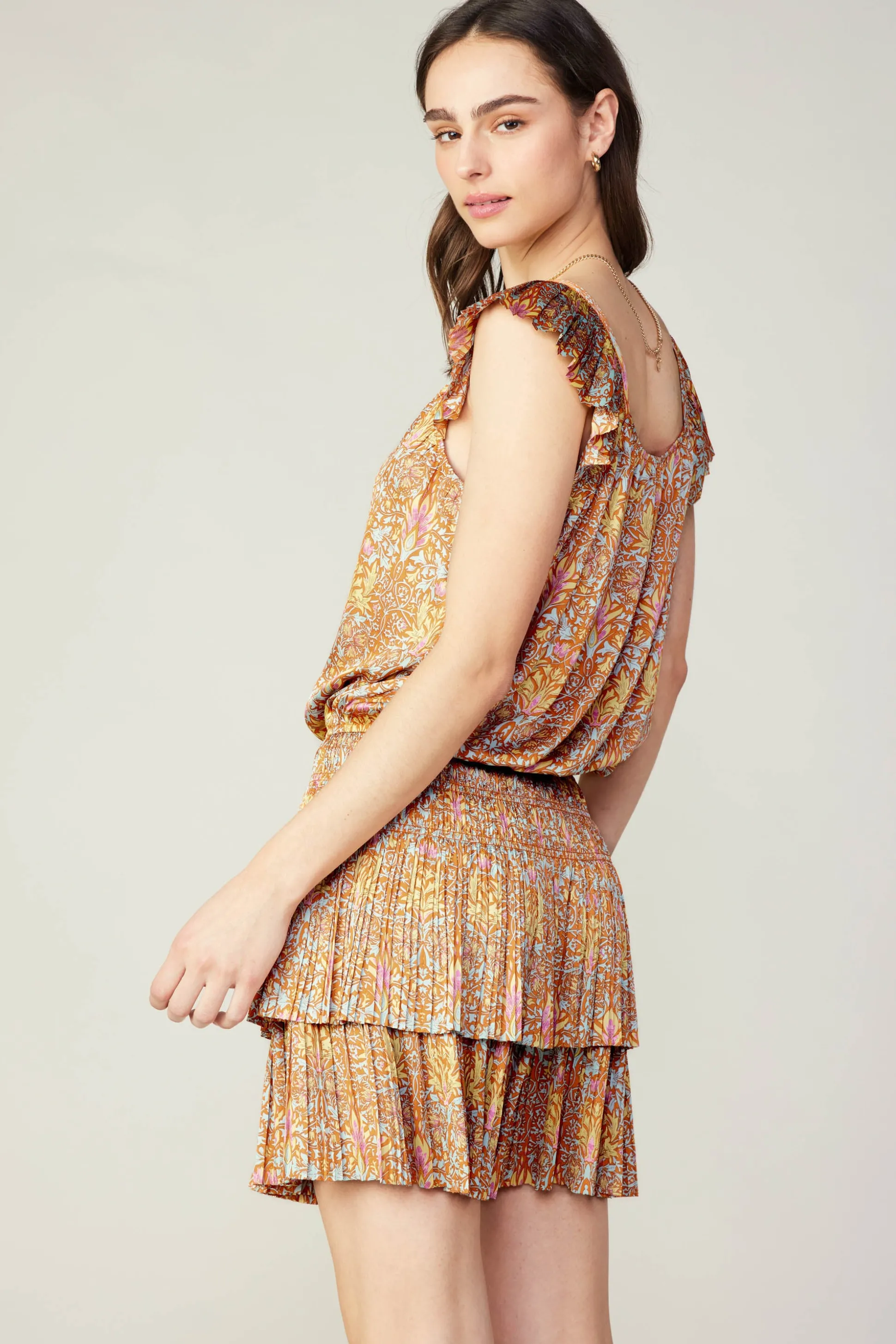 Sweetheart Smocked Mini Dress<Current Air Online