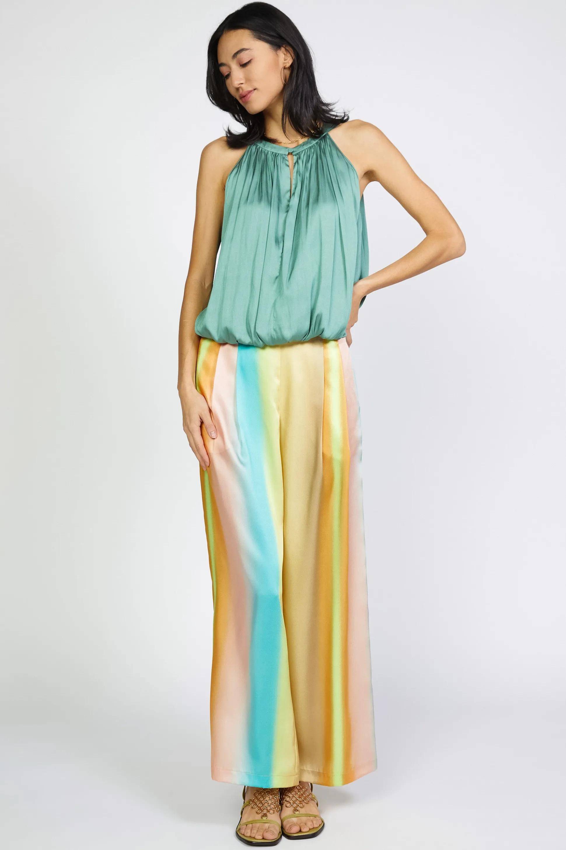 Bubble Hem Blouse<Current Air Best