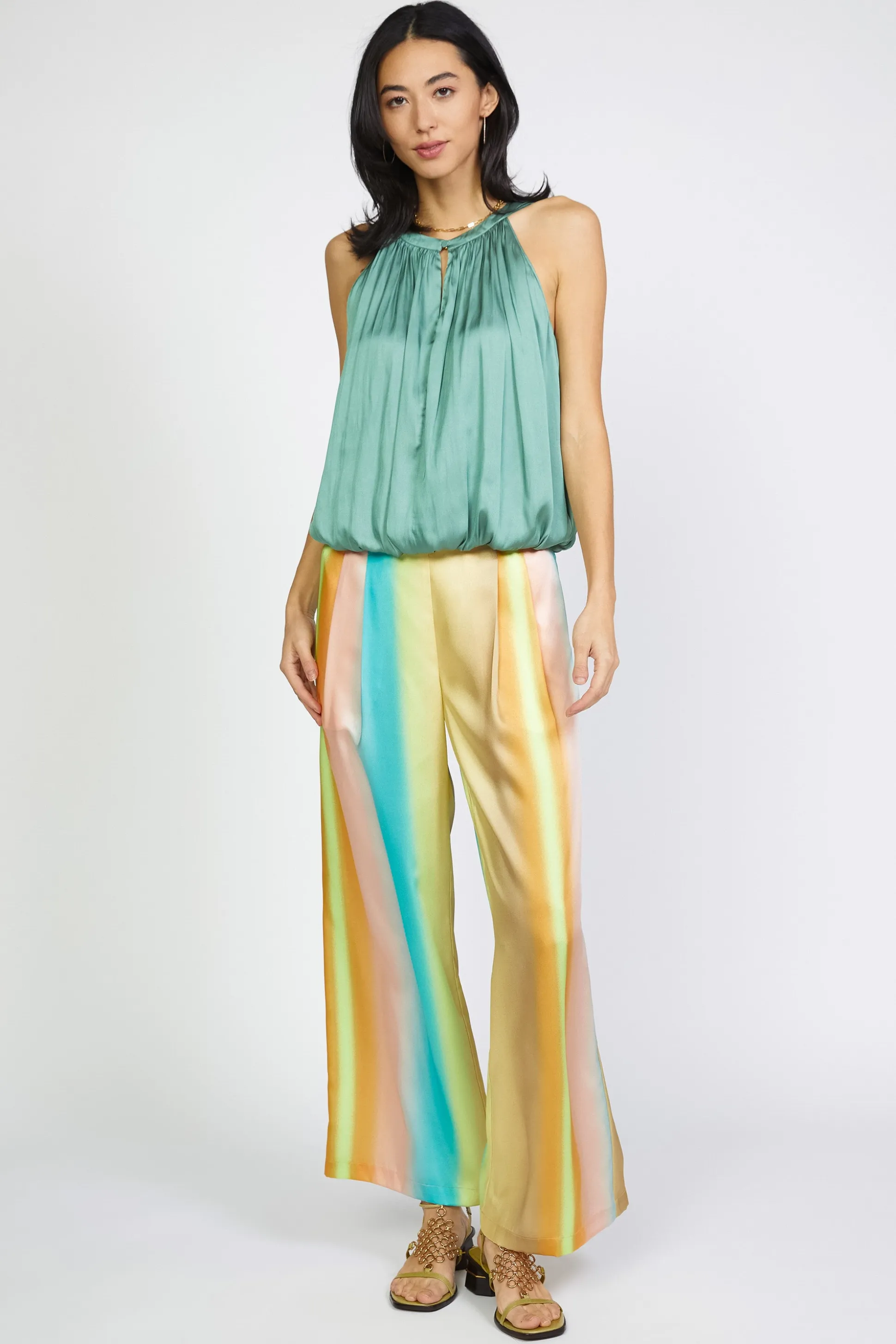 Bubble Hem Blouse<Current Air Best