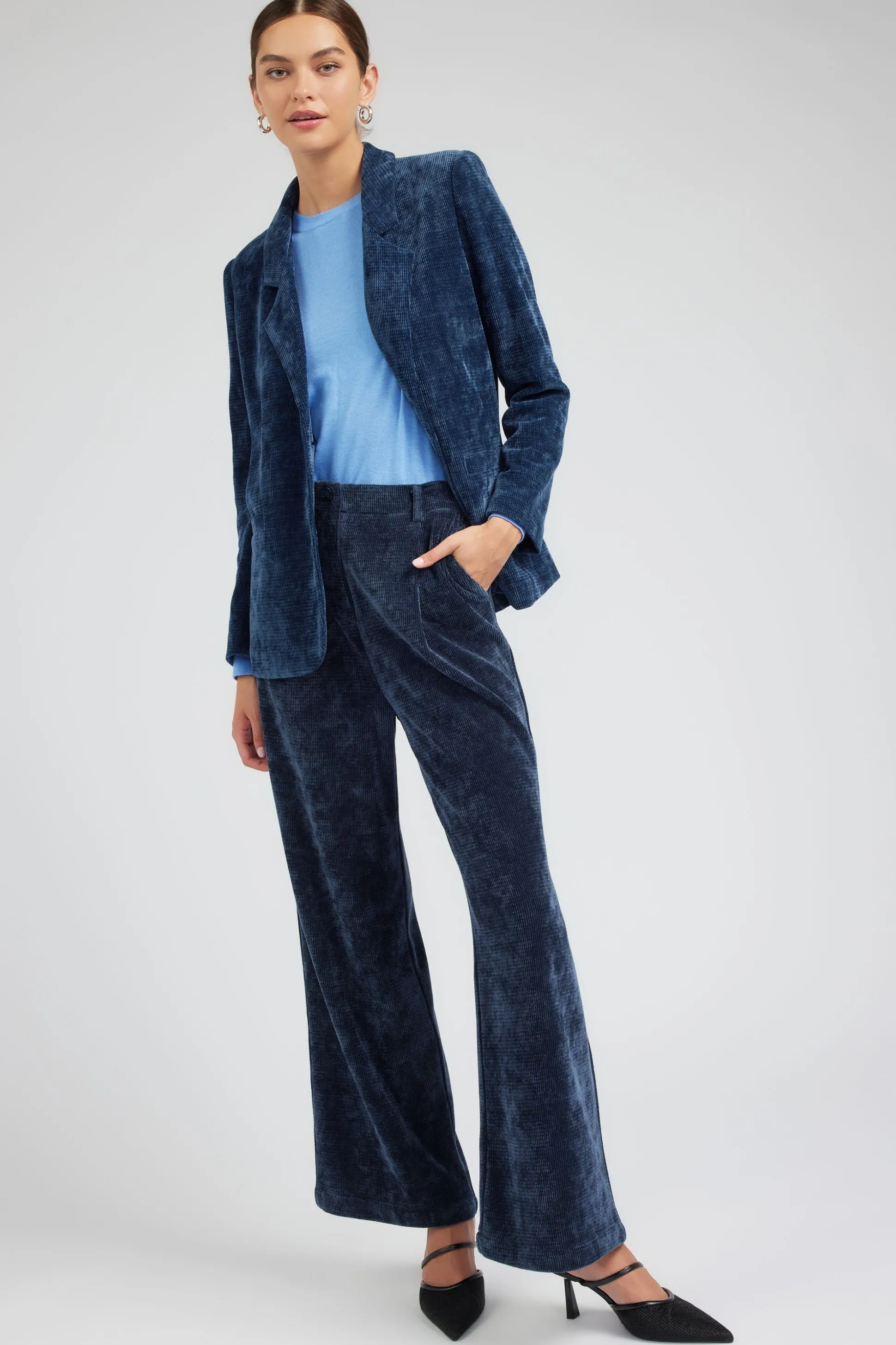Corduroy Pleated Wide Leg Pant<Current Air Clearance