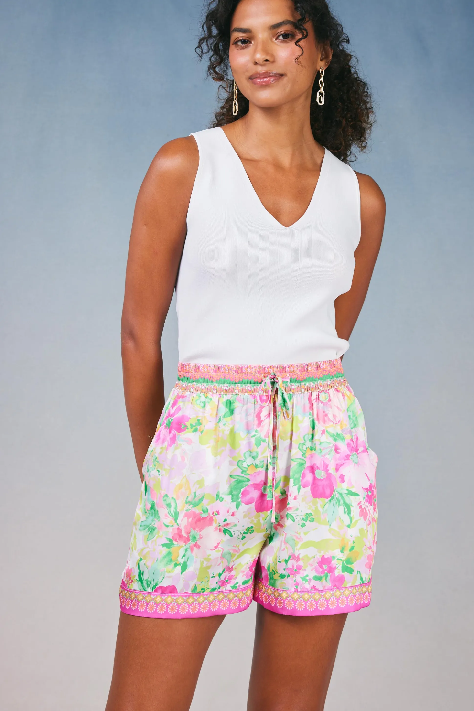 Botanical Watercolor Shorts<Current Air Online