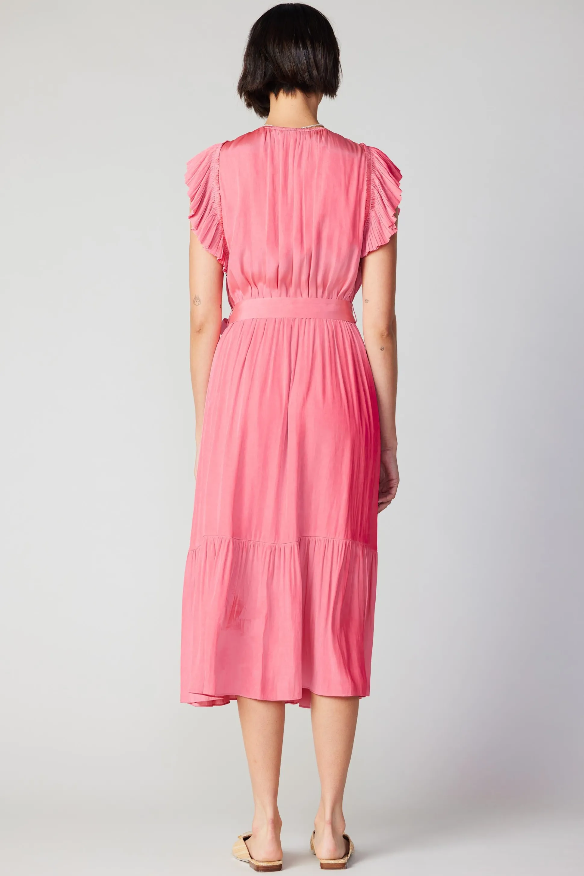 Natalia Flutter Sleeve Dress<Current Air Fashion