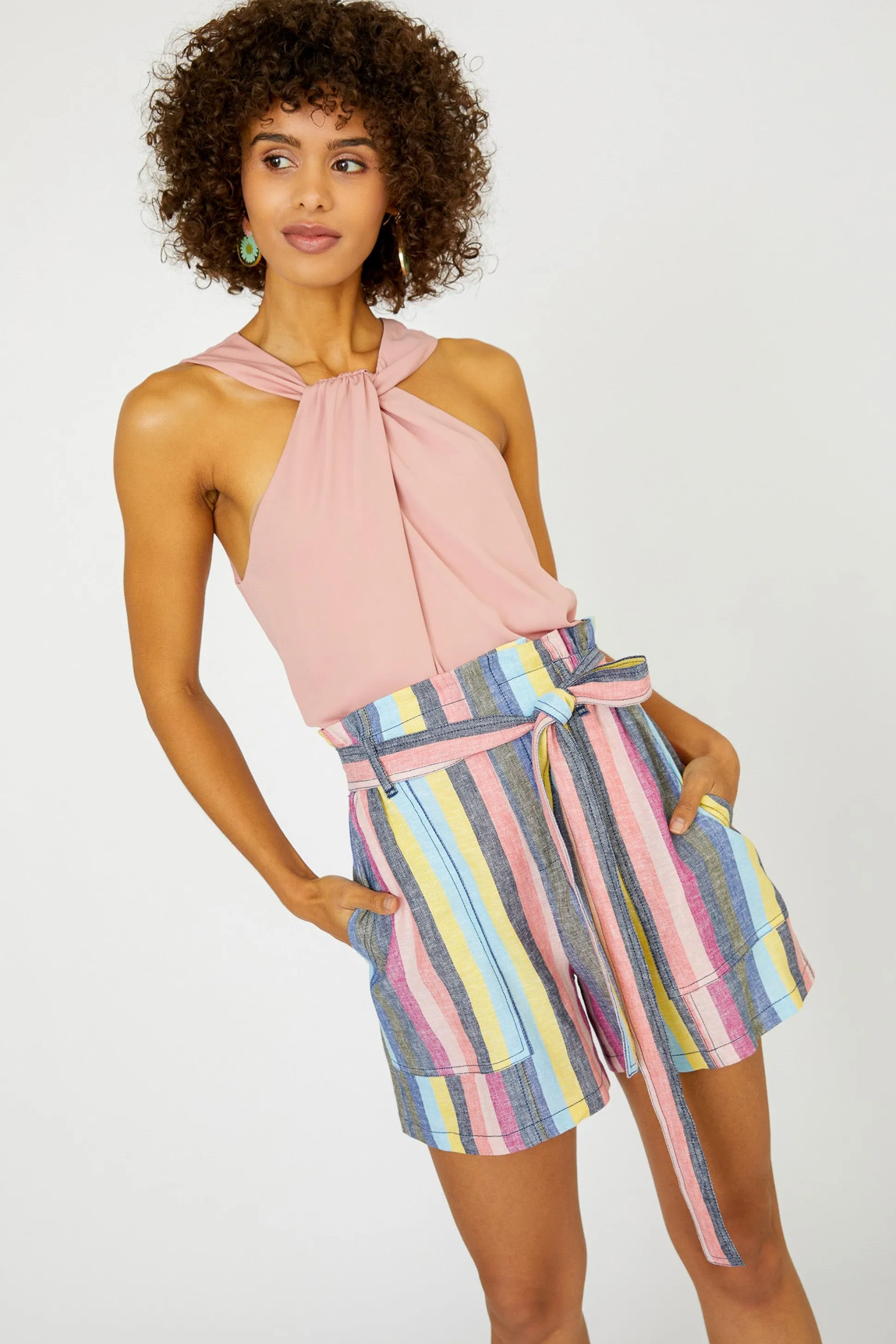 Rainbow Striped Shorts<Current Air Online