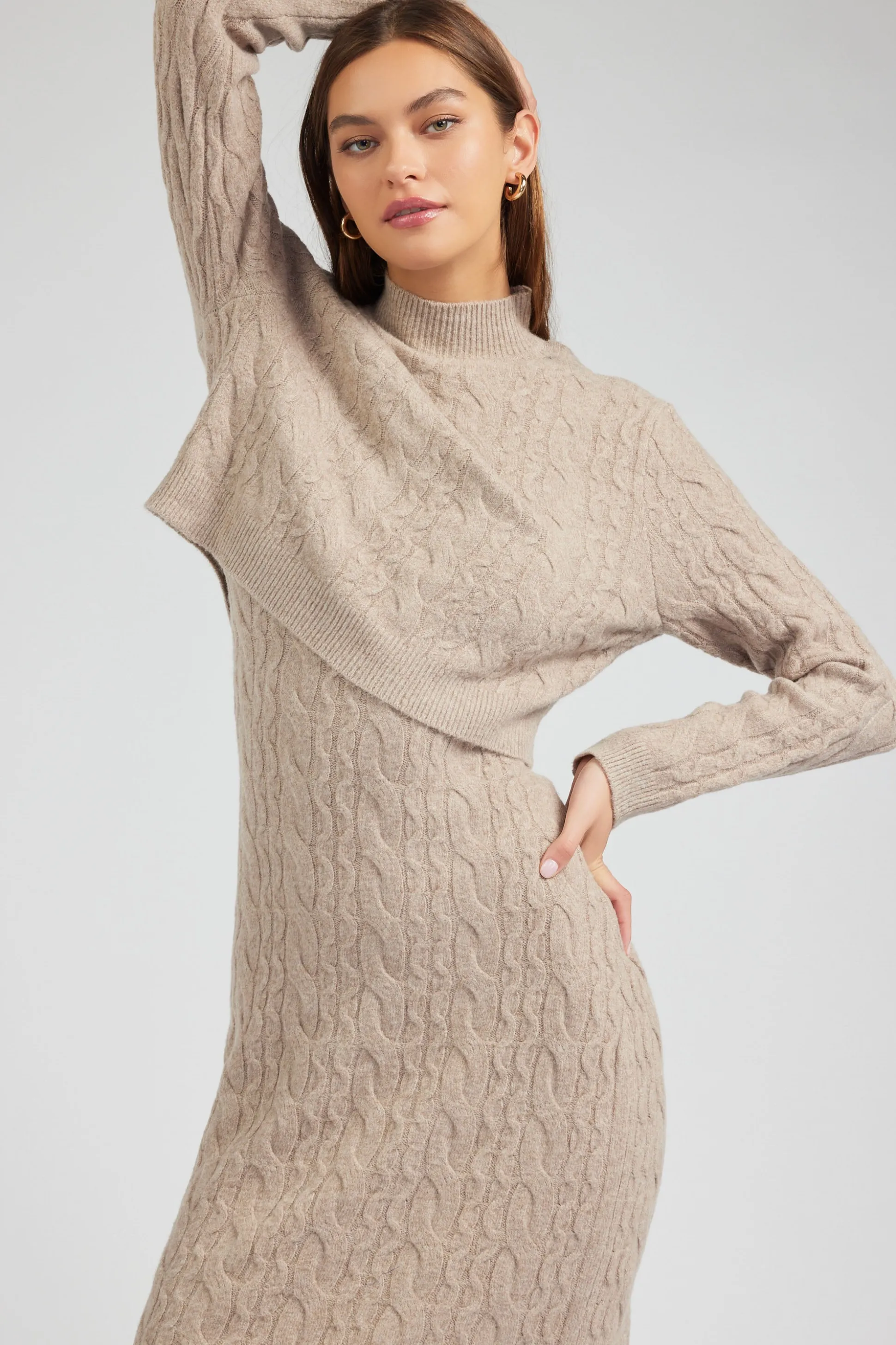 Two-piece Cable Knit Dress<Current Air Discount
