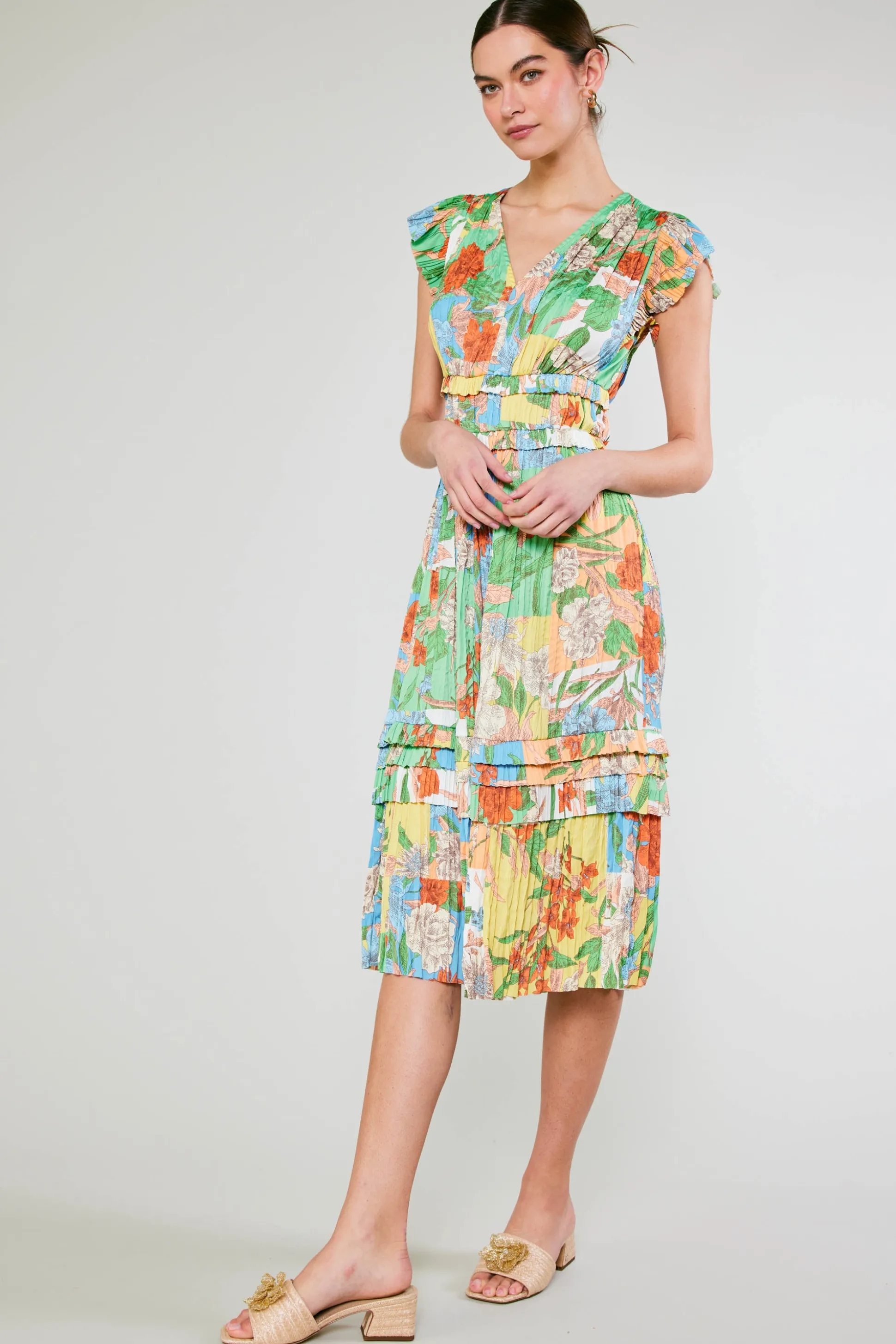 Sereia Pleated Midi Dress<Current Air Clearance