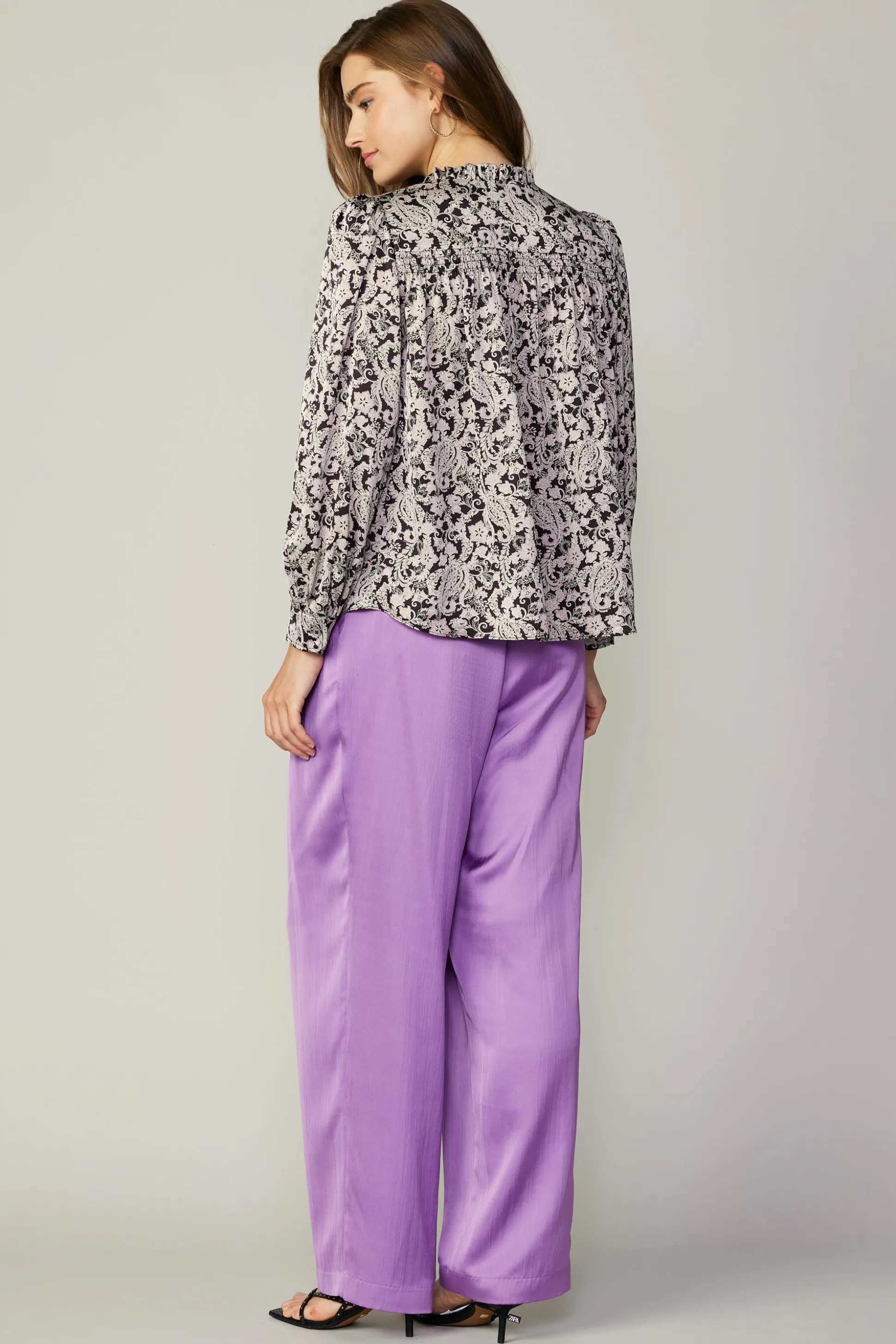 Jacquard Paisley Blouse<Current Air Online