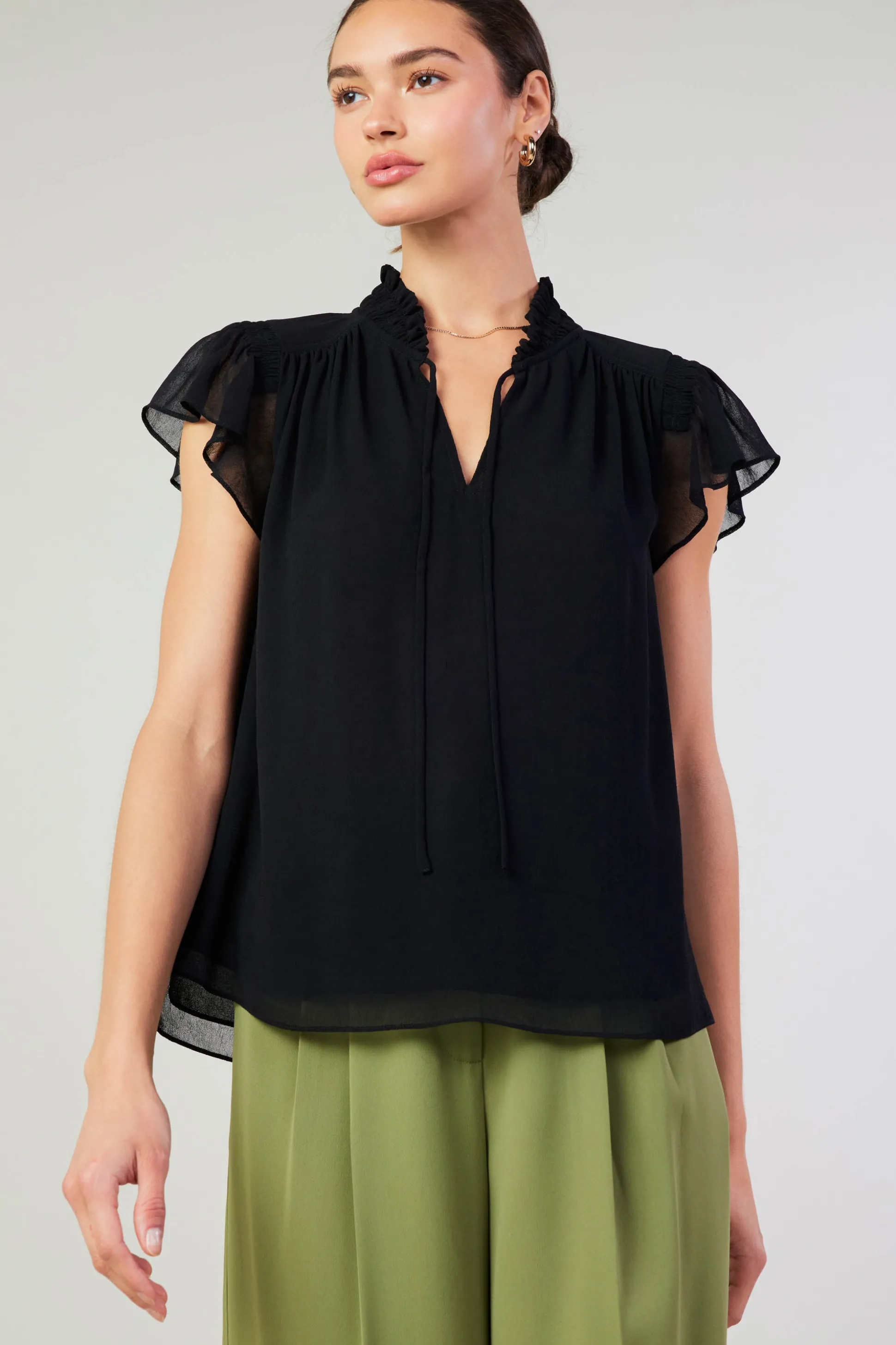 Cap Sleeve Blouse<Current Air Clearance