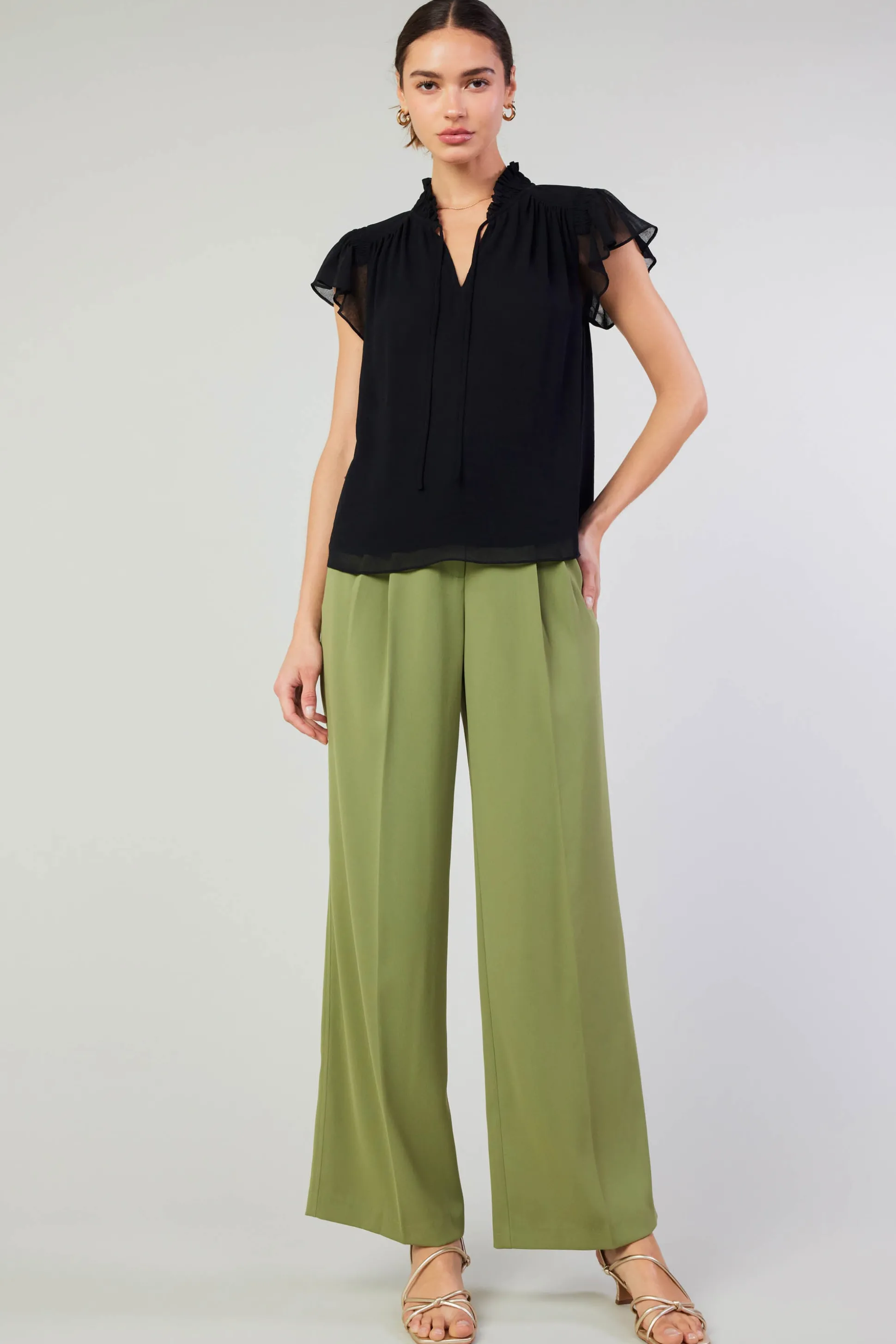 Cap Sleeve Blouse<Current Air Clearance