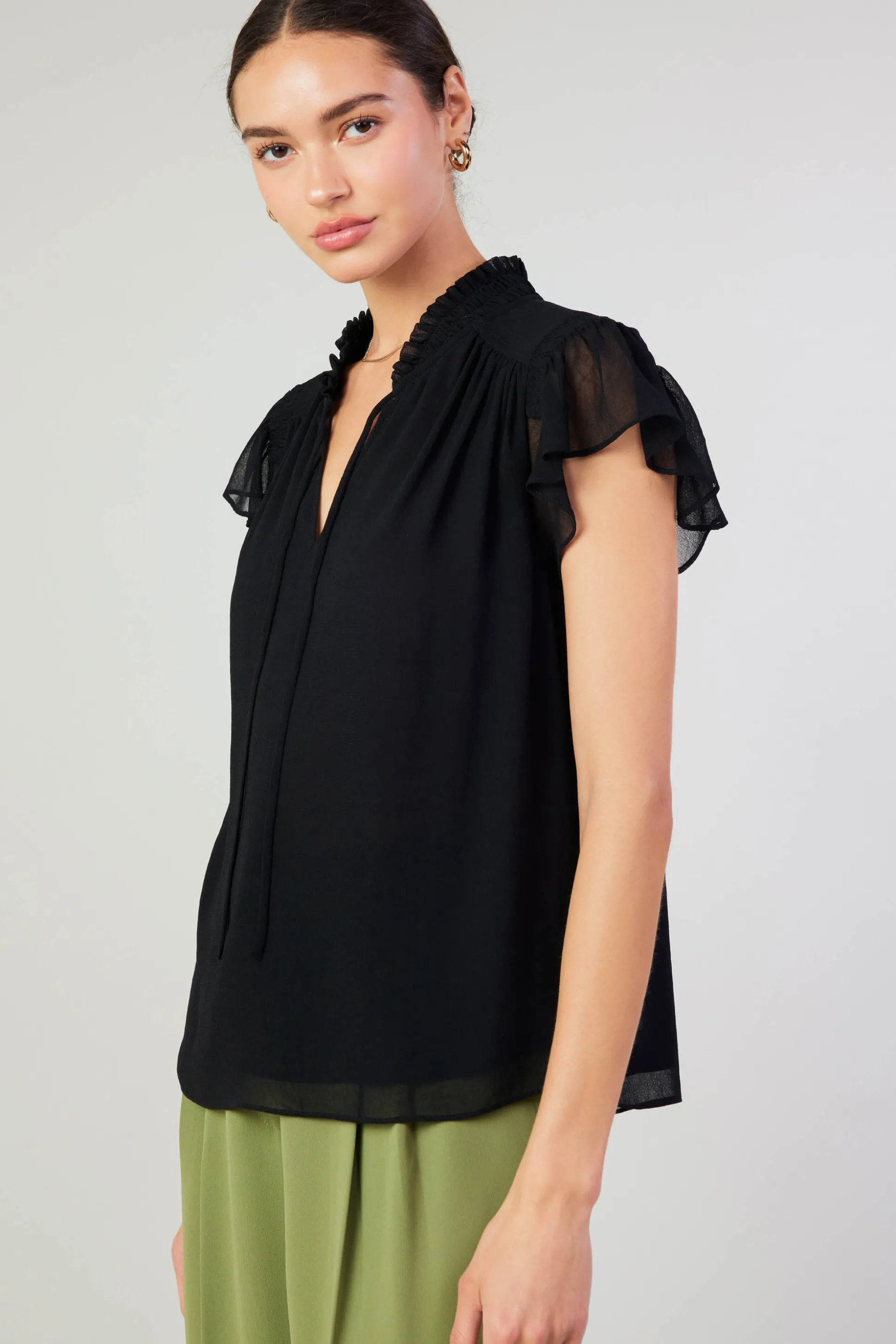 Cap Sleeve Blouse<Current Air Clearance