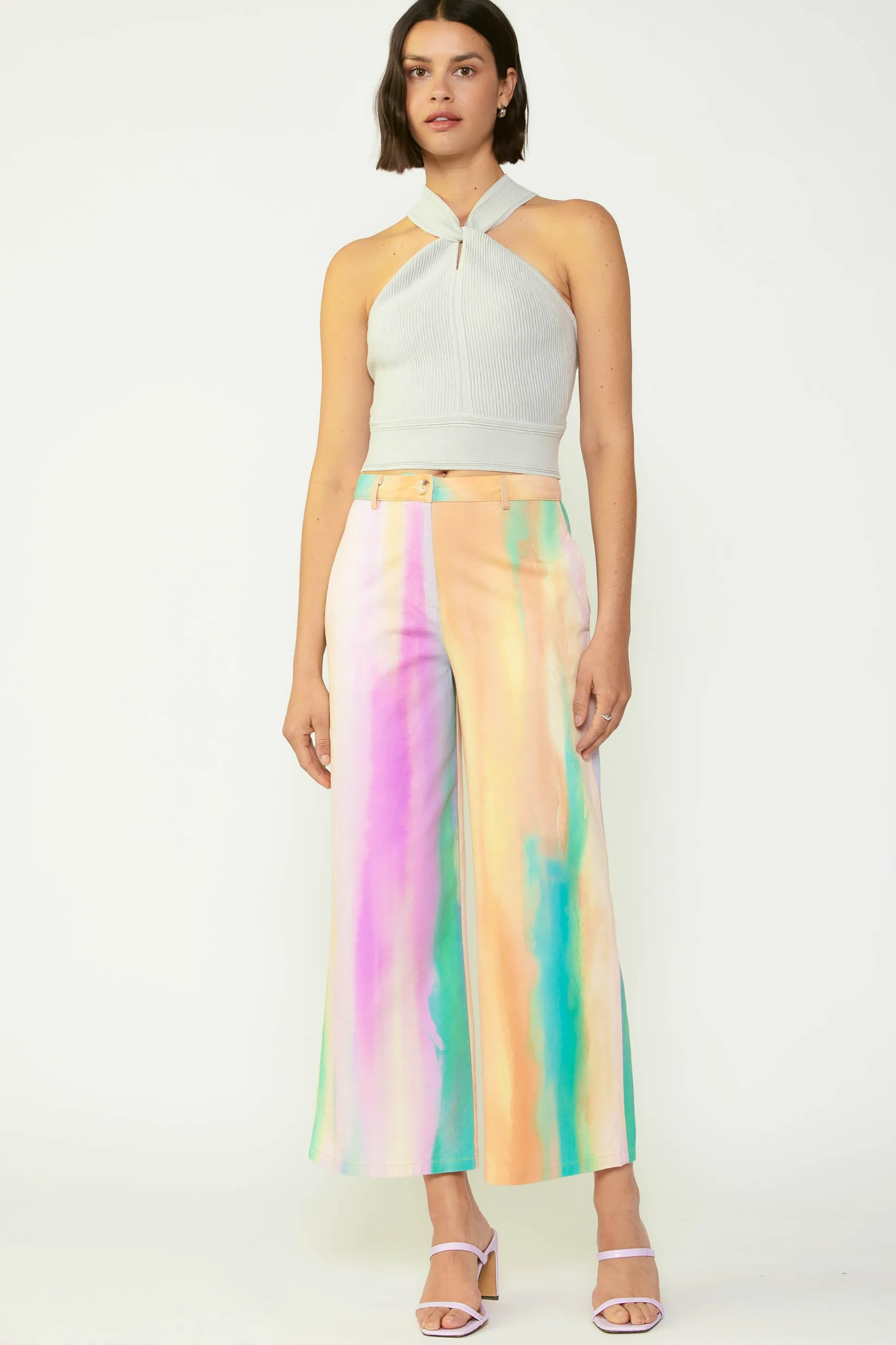 Rainbow Painterly Wide Leg Pants<Current Air Discount