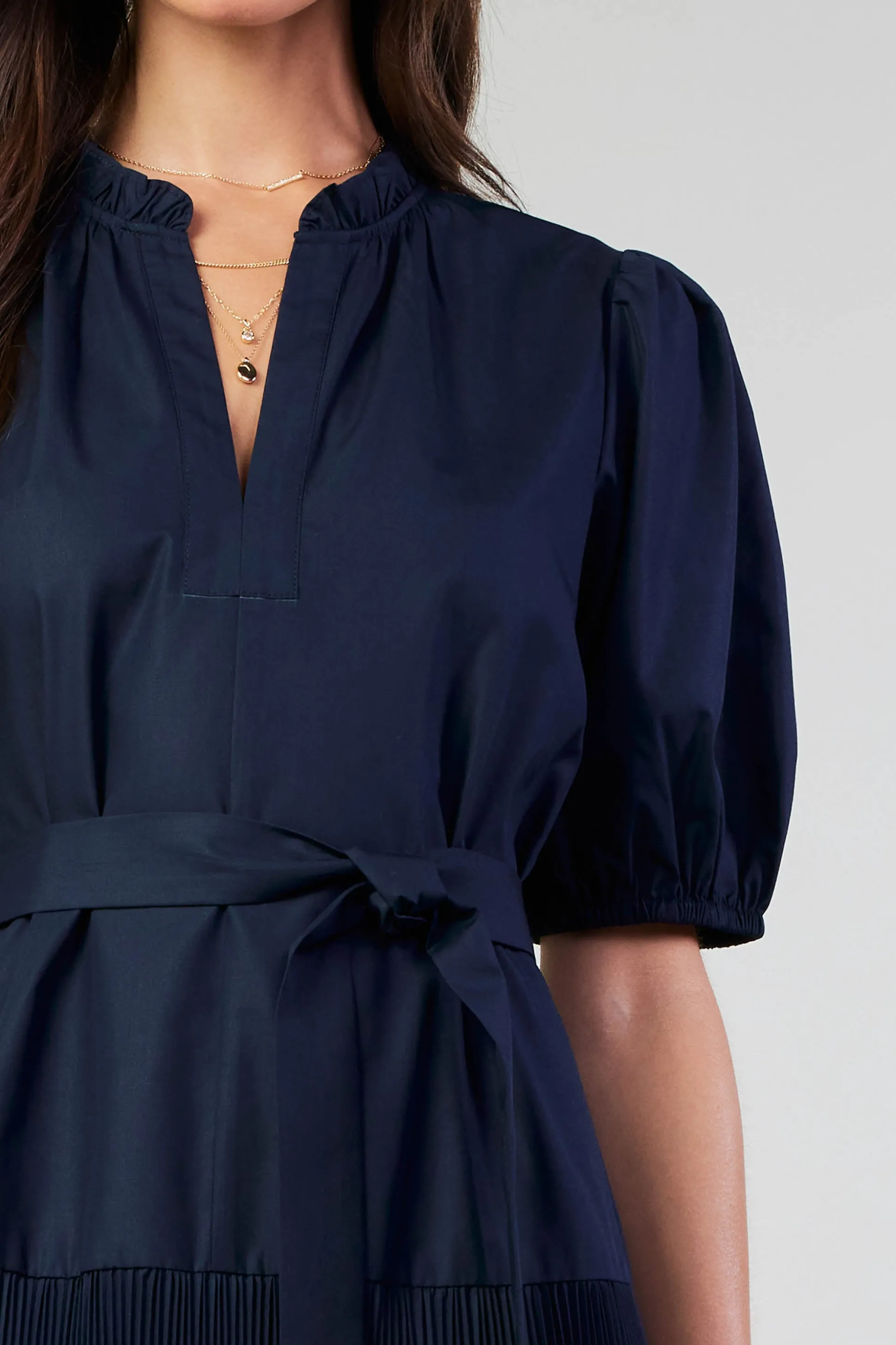 Ilana Pleated Midi Dress<Current Air Best