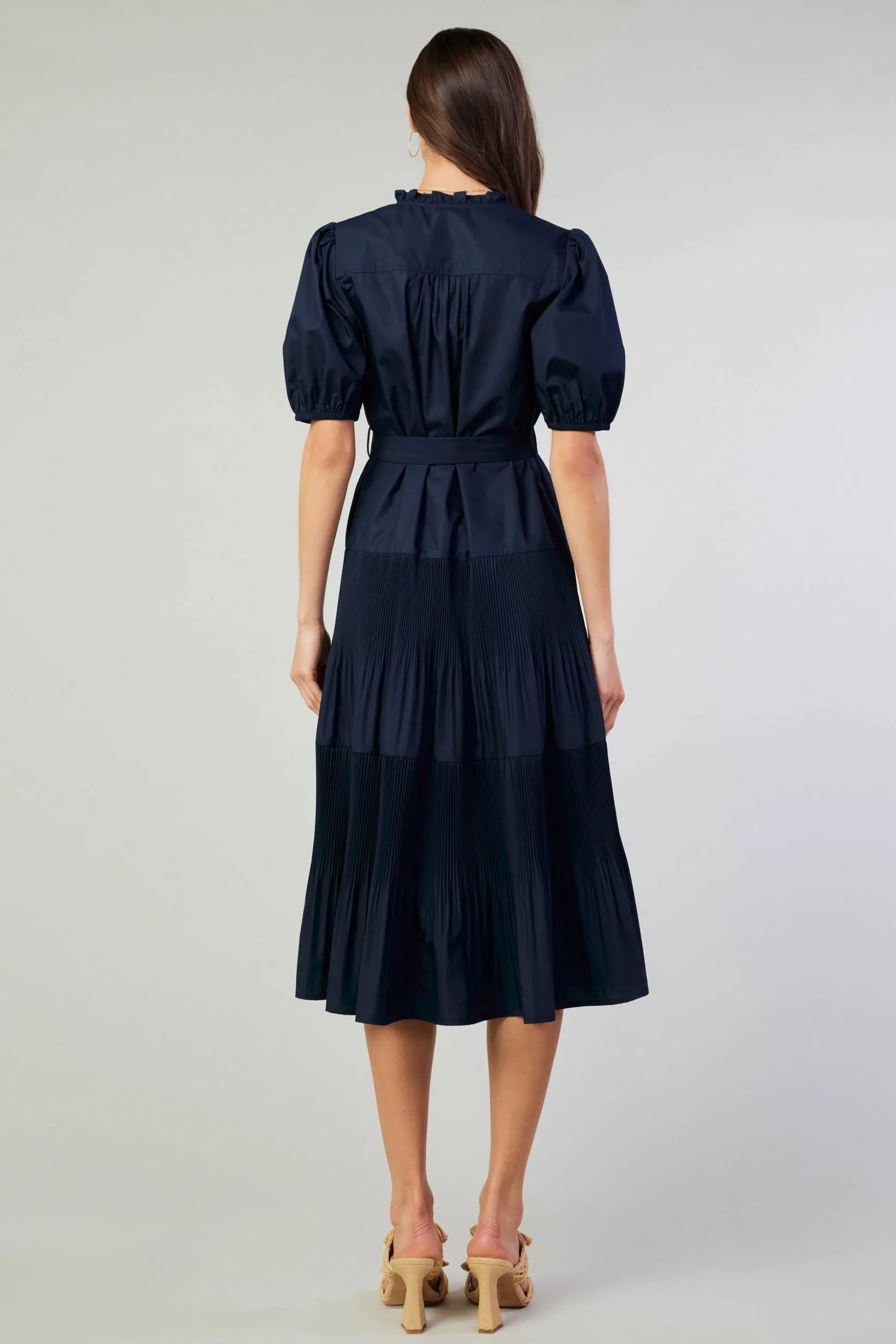 Ilana Pleated Midi Dress<Current Air Best
