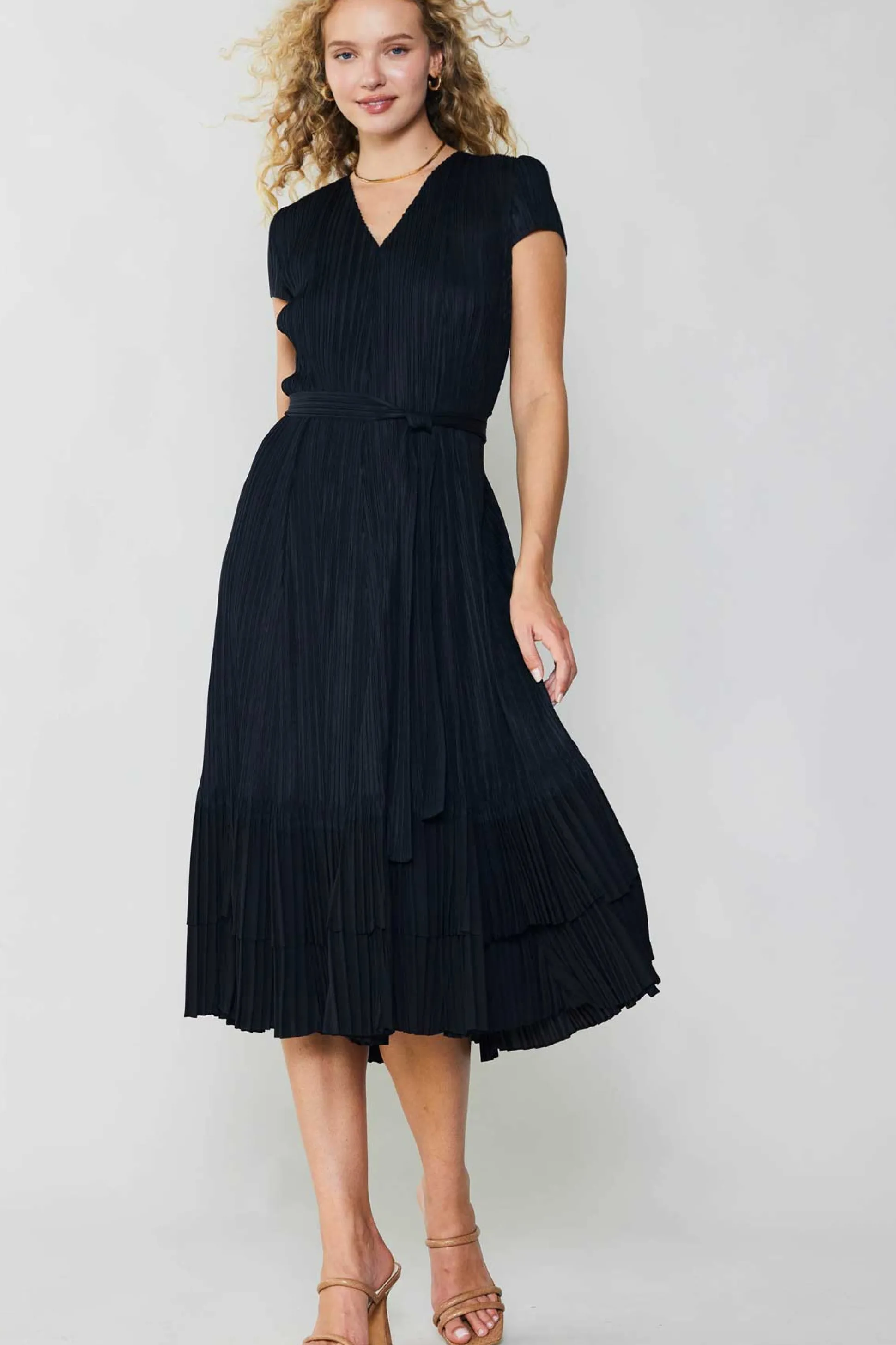 Pleated Midi Dress<Current Air Discount