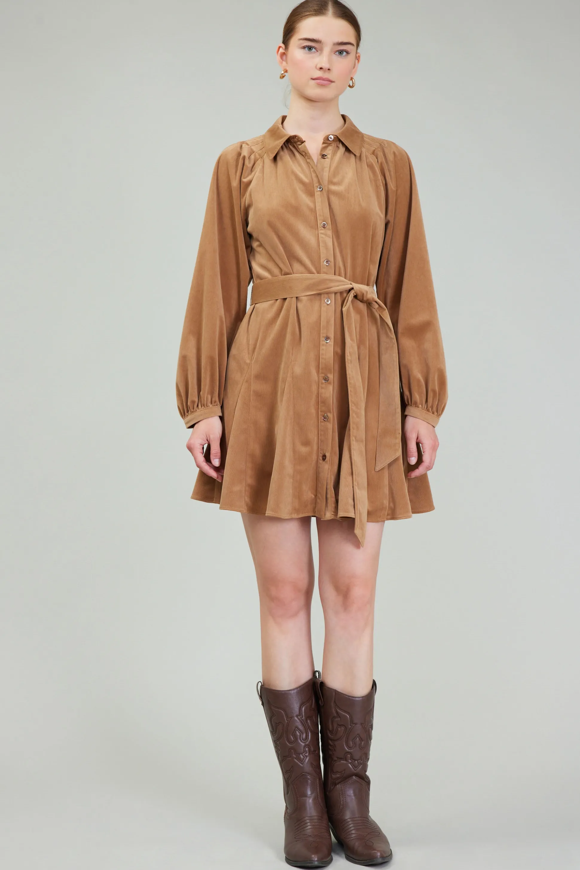 Carmel Corduroy Mini Dress<Current Air New