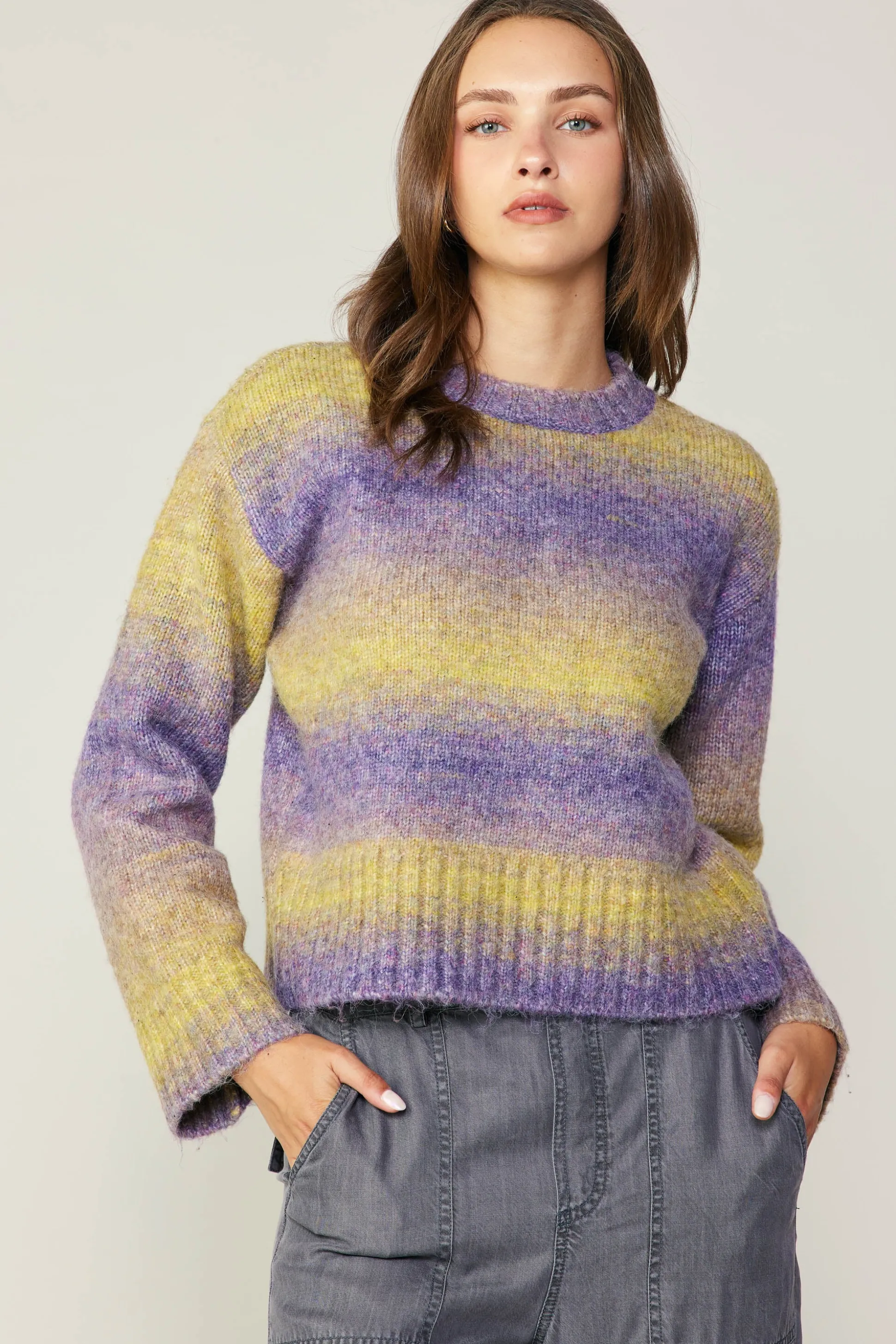 Gradient Sweater Top<Current Air New
