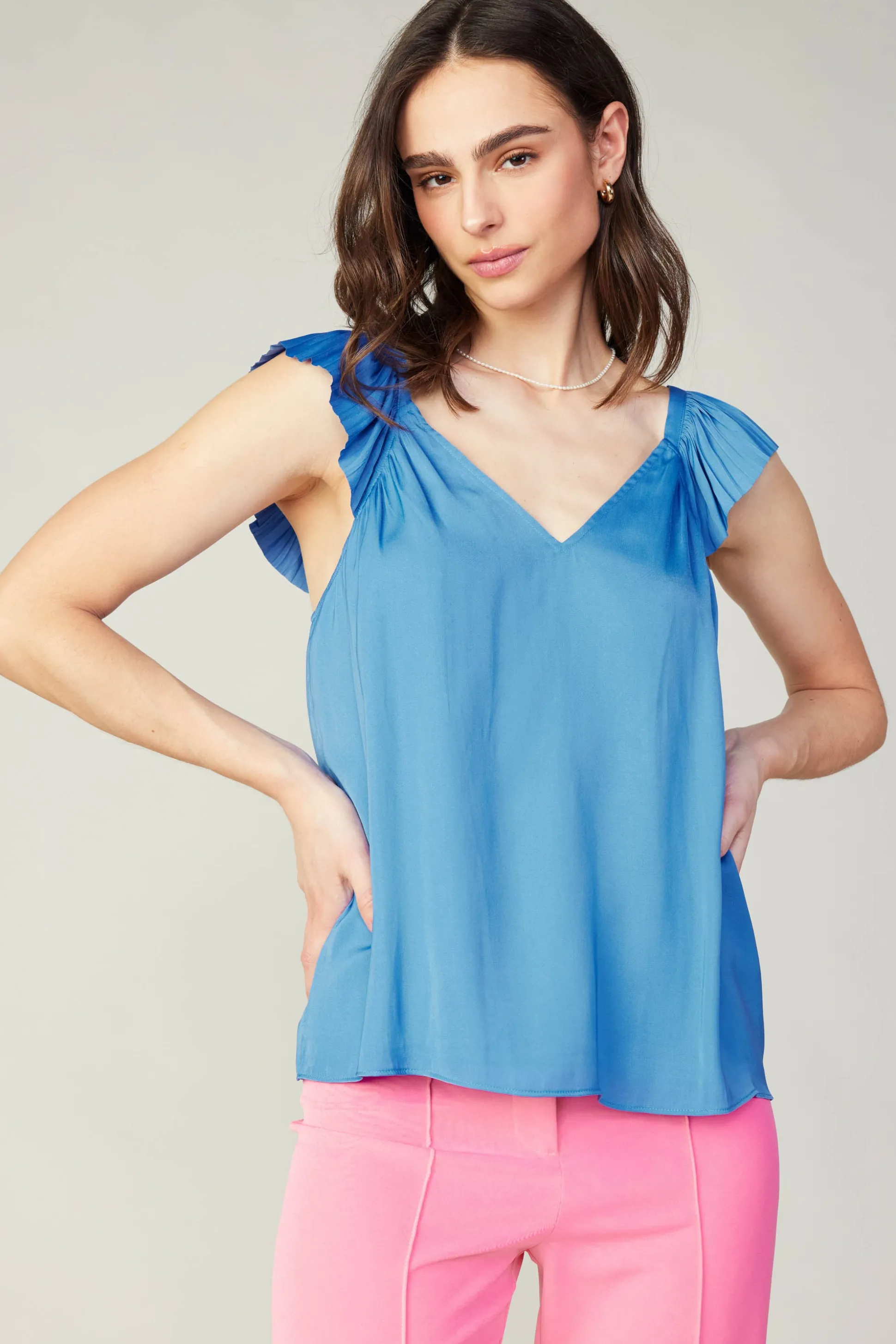 Sweetheart Neck Tank Top<Current Air Online