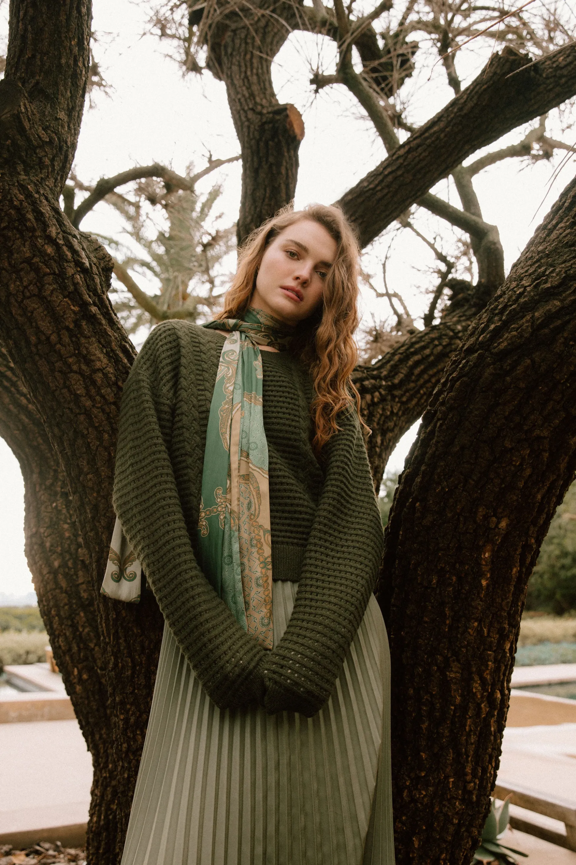 Sweater & Pleated Dress Set<Current Air Best