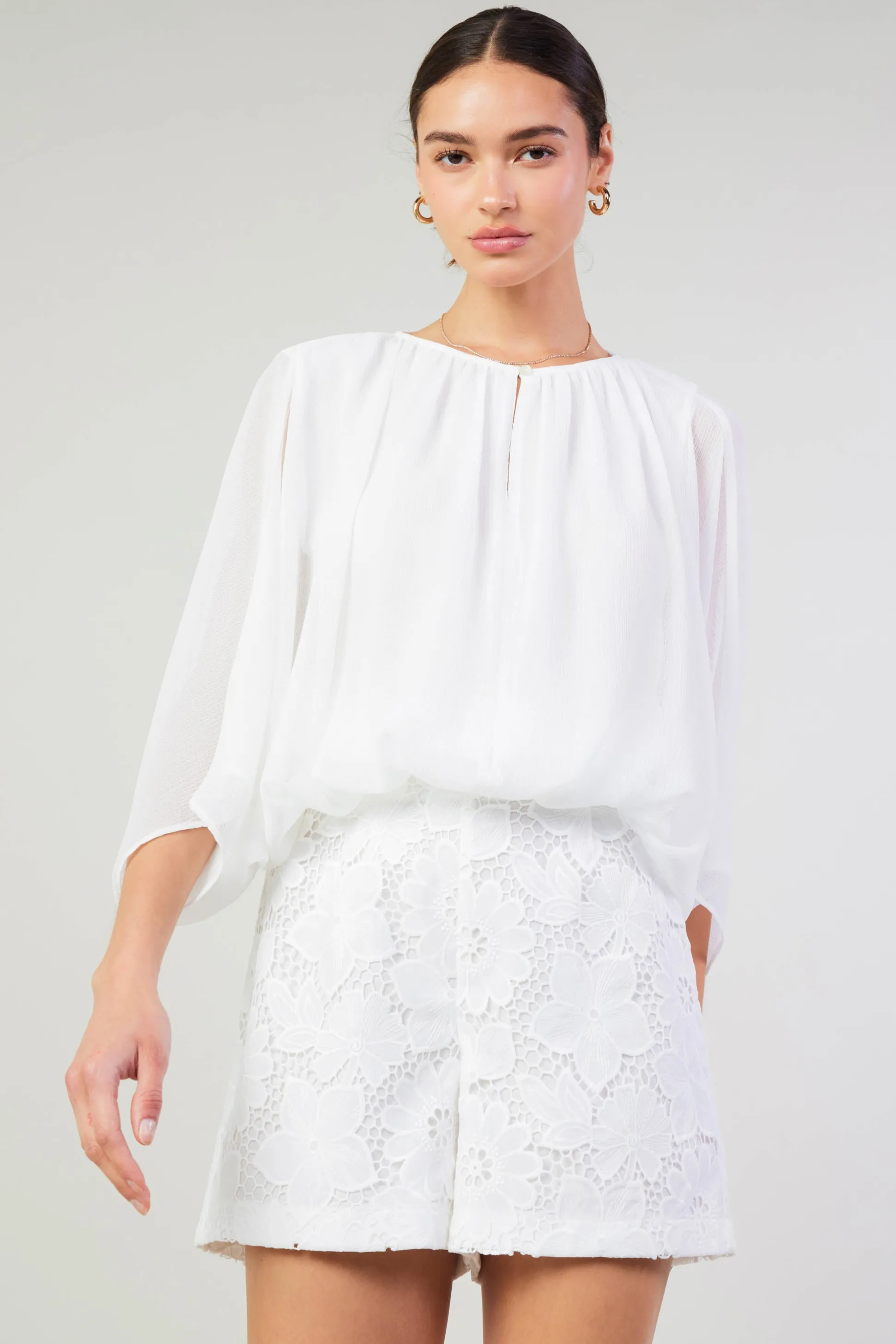 Alessia Dolman Sleeved Blouse<Current Air Best