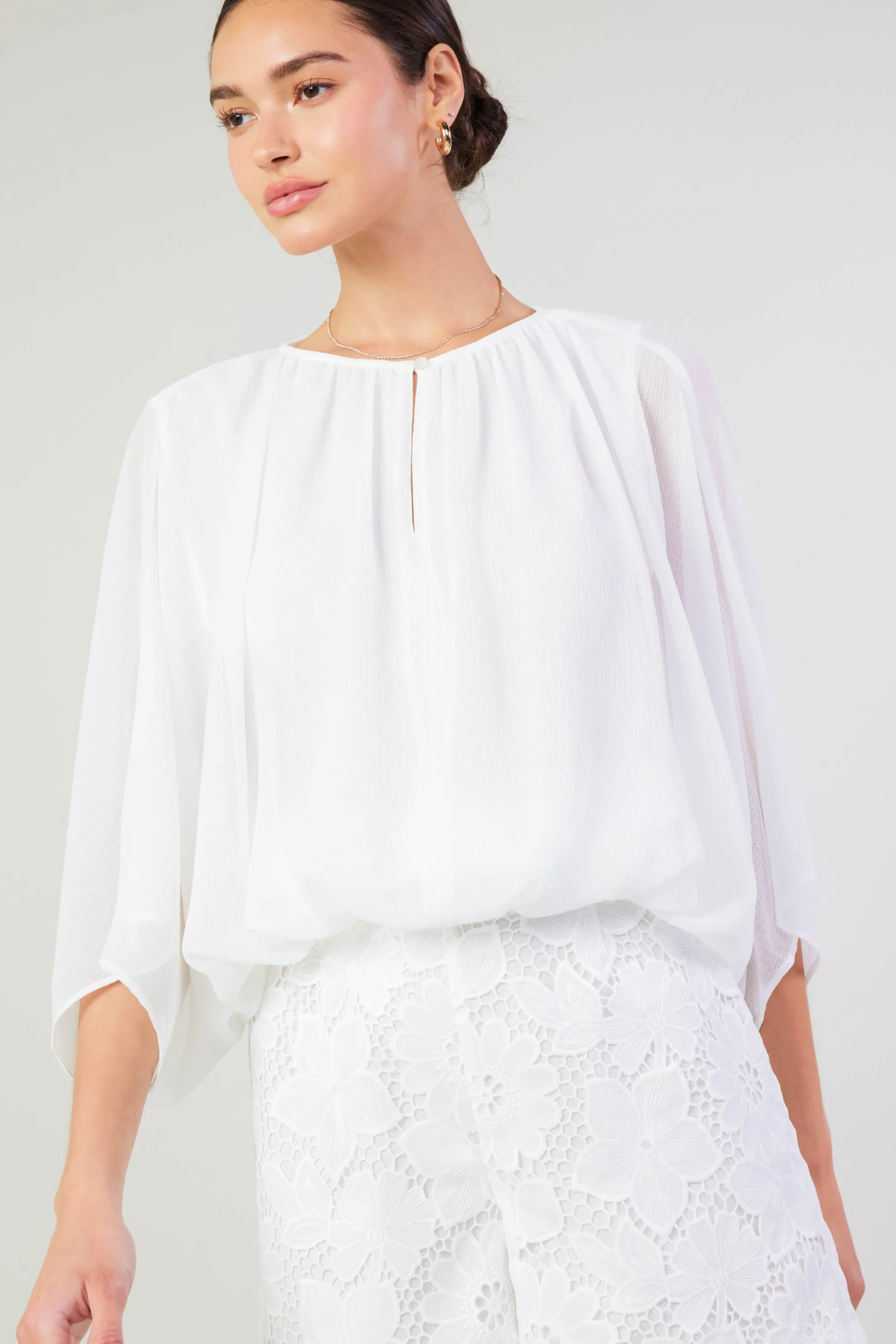 Alessia Dolman Sleeved Blouse<Current Air Best