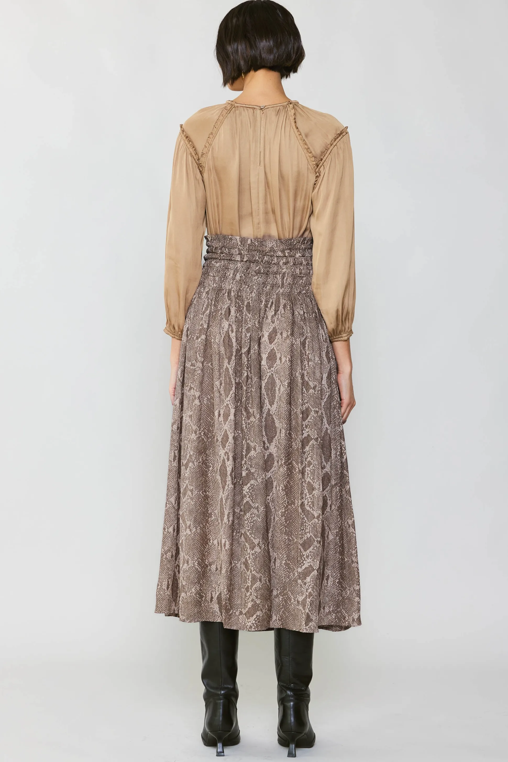 Snake Print Midi Skirt<Current Air Fashion
