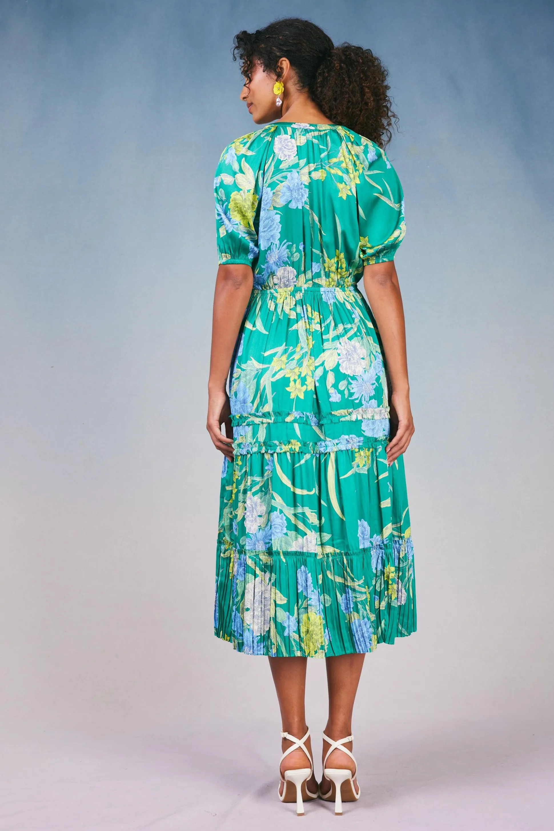 Hana Botanical Midi Dress<Current Air Best