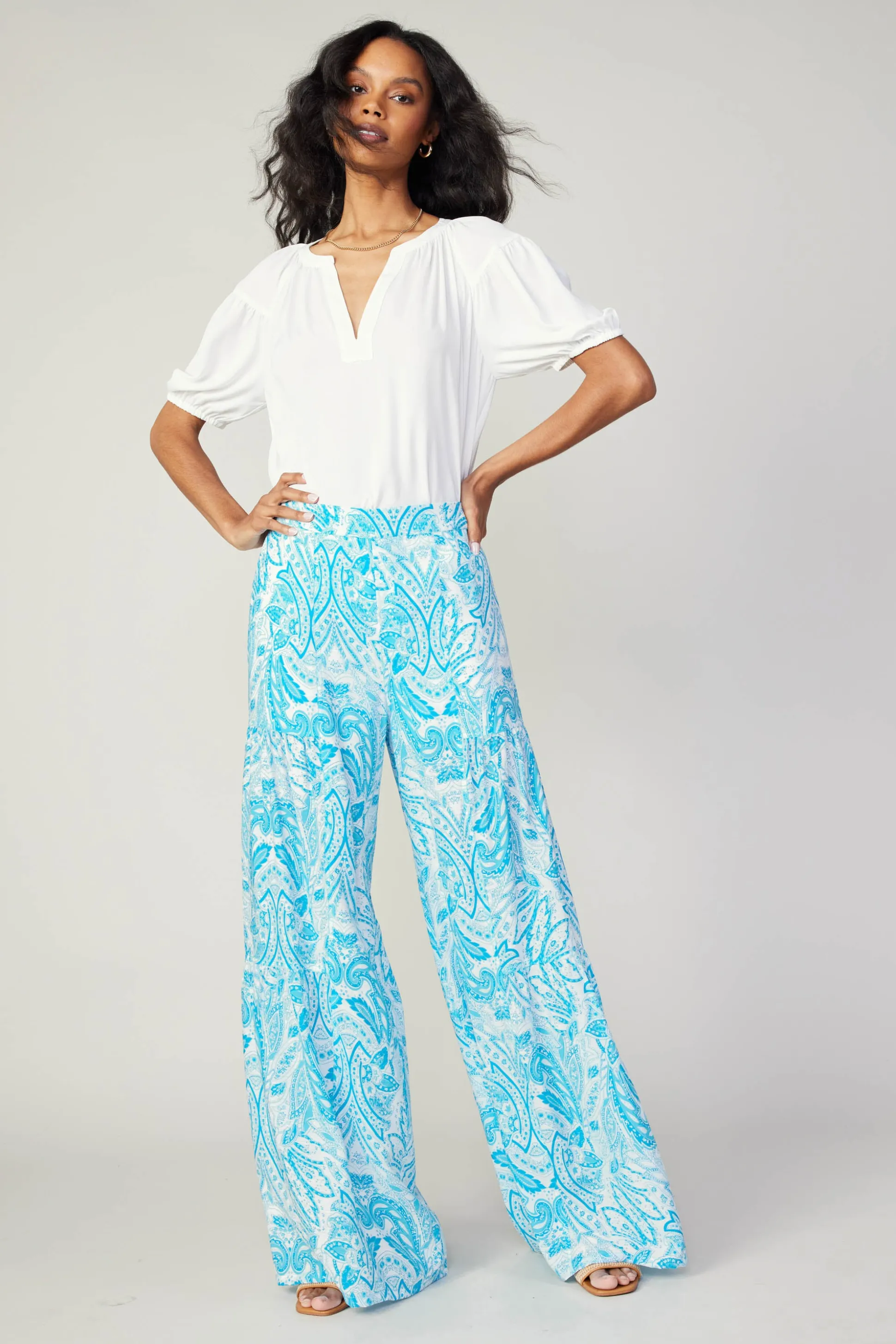 Tiered Wide Leg Pants<Current Air Fashion