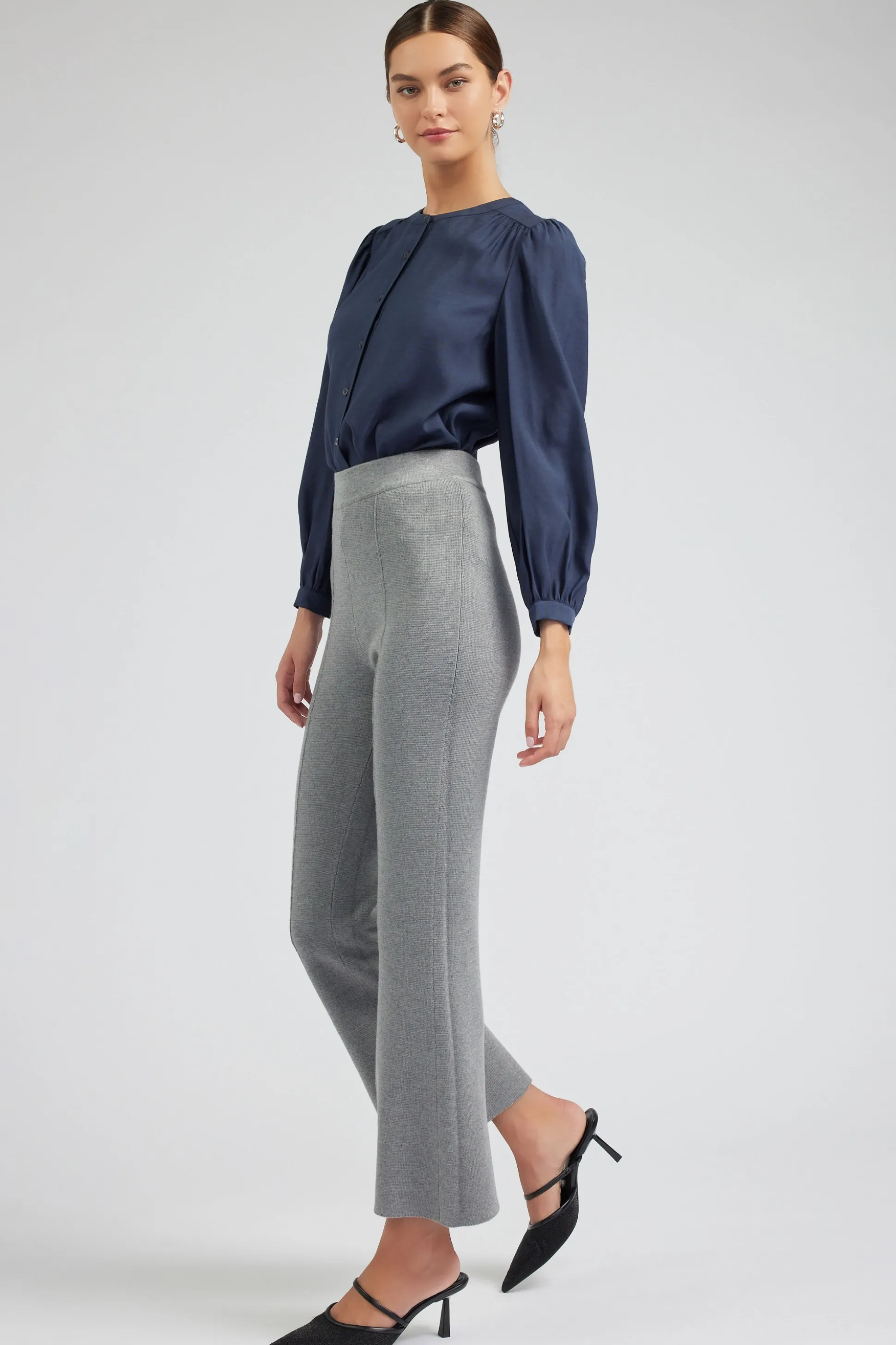 Knit High Waist Pants<Current Air Sale