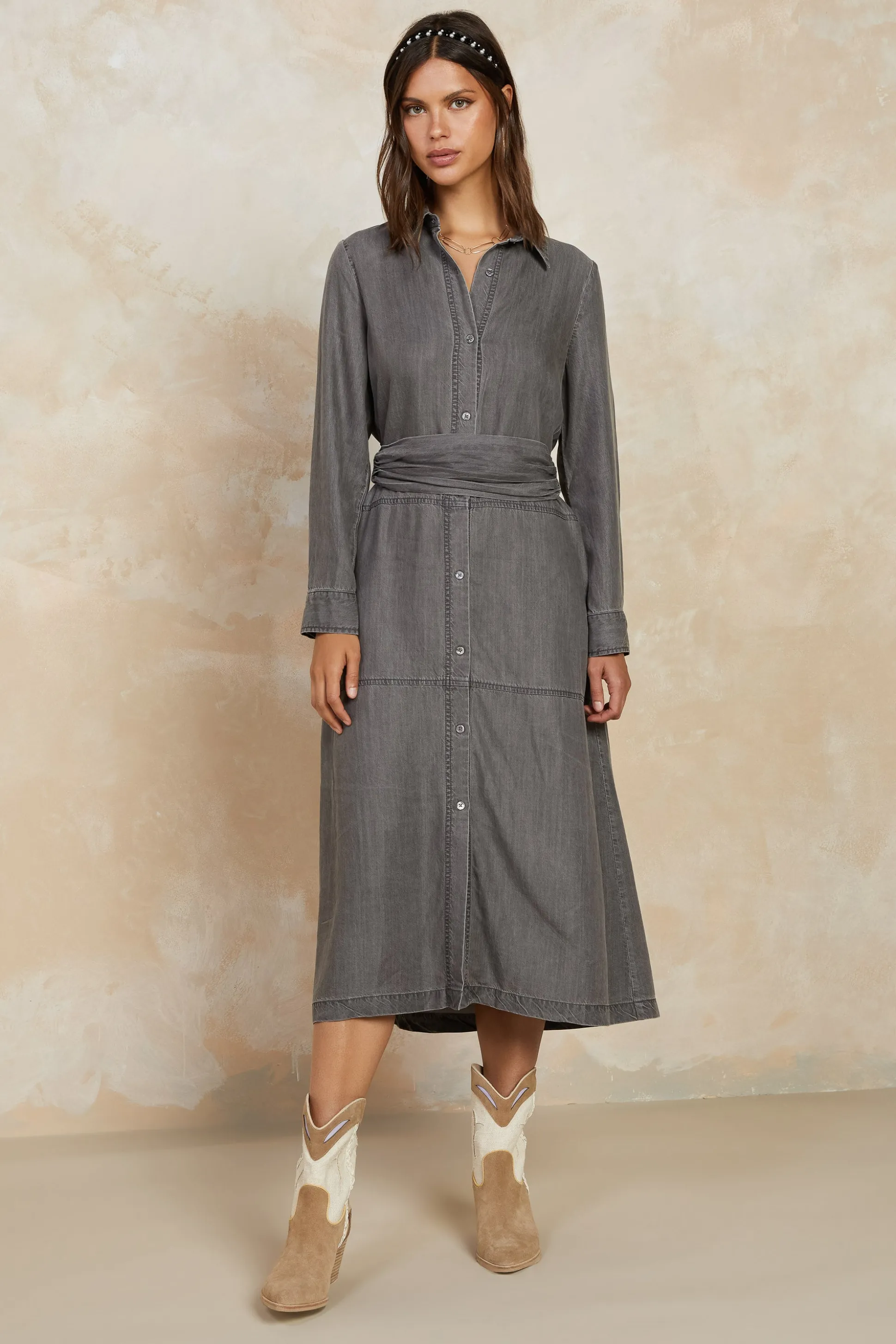 Chambray Shirt Dress<Current Air Clearance