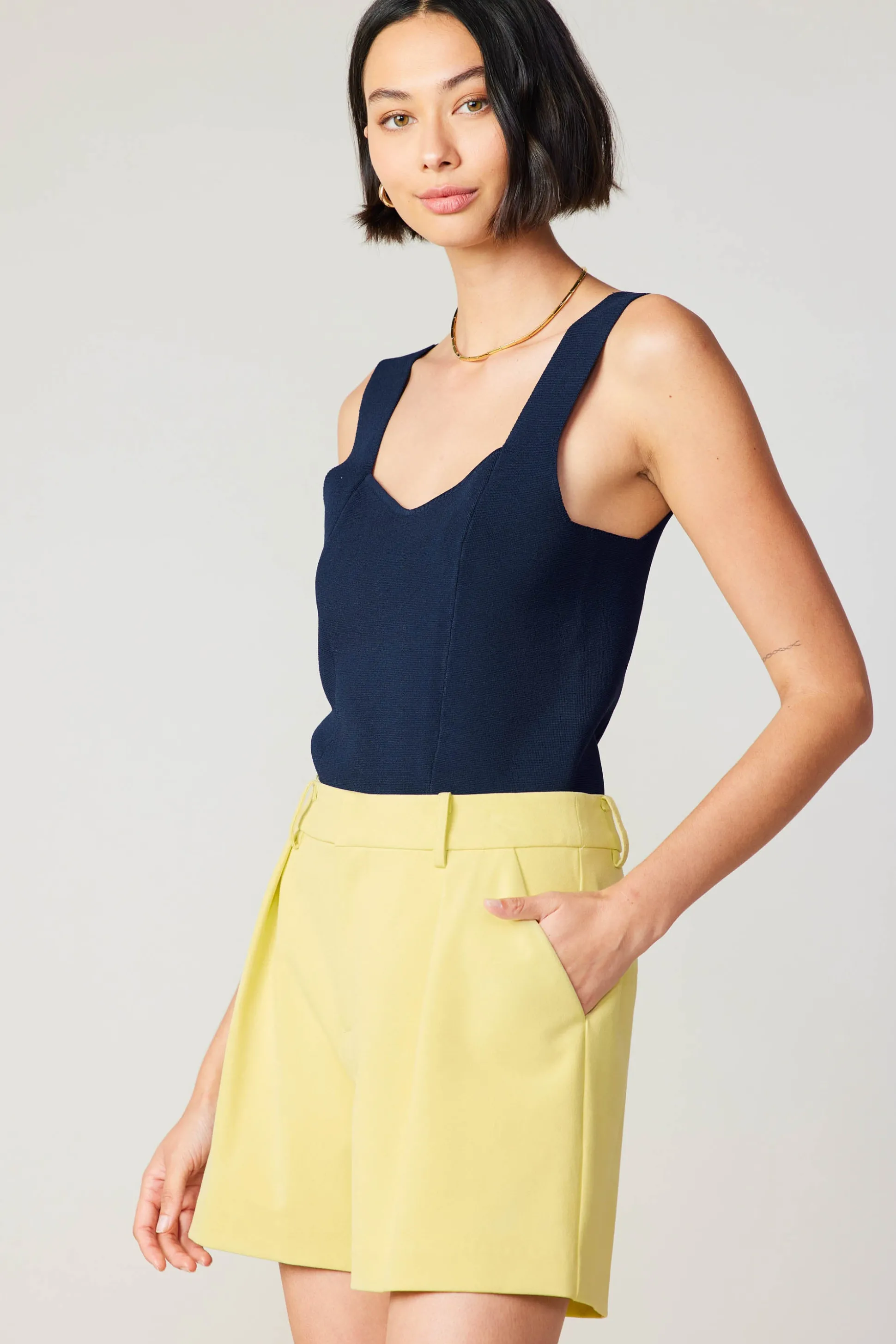 Pintucked Shorts<Current Air New