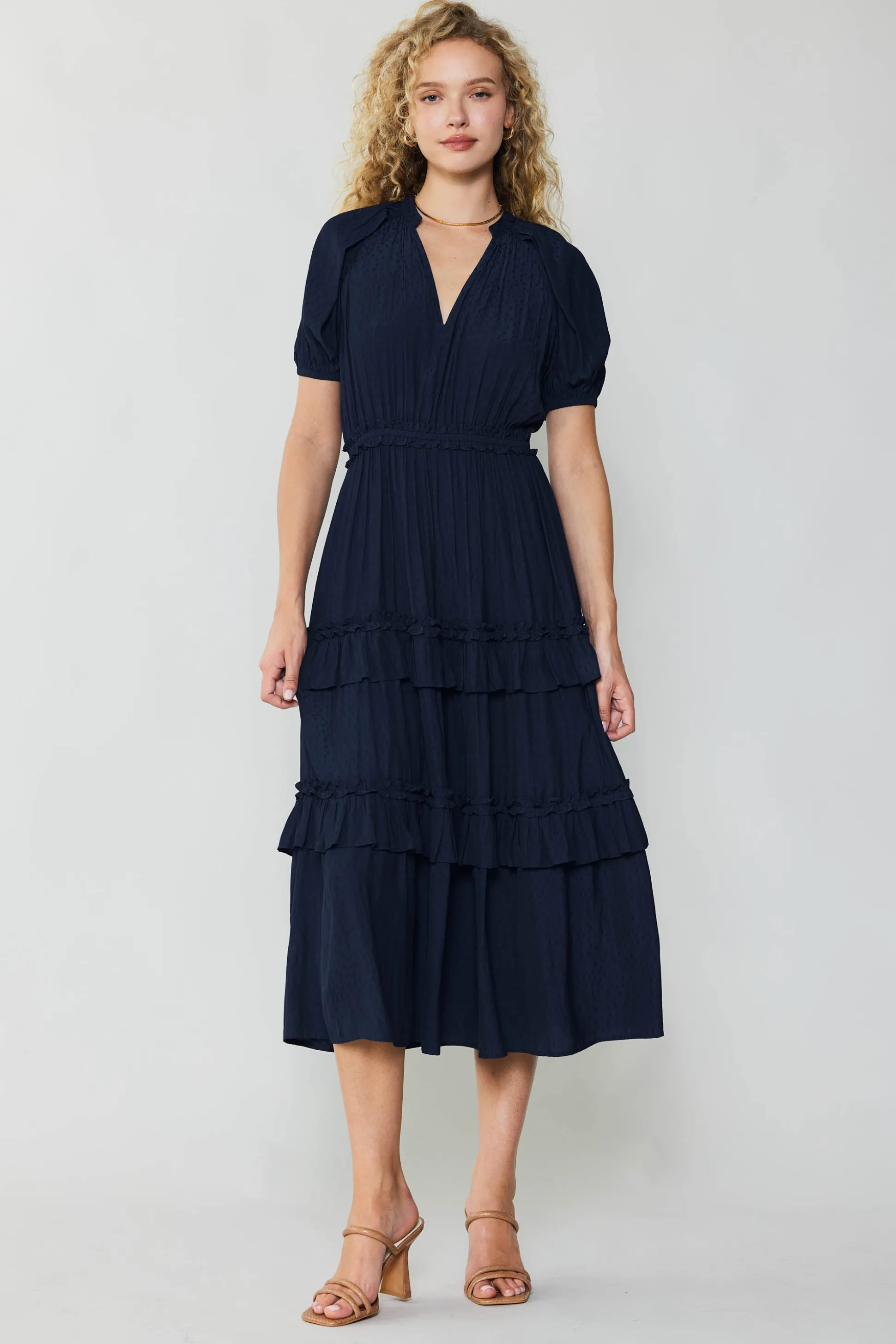 Ruffled Tiered Maxi Dress<Current Air Outlet