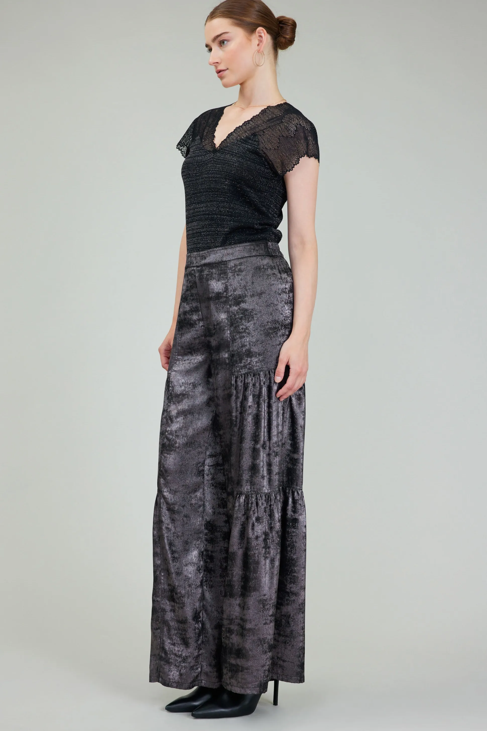 Opalescent Textured Tiered Pants<Current Air Clearance