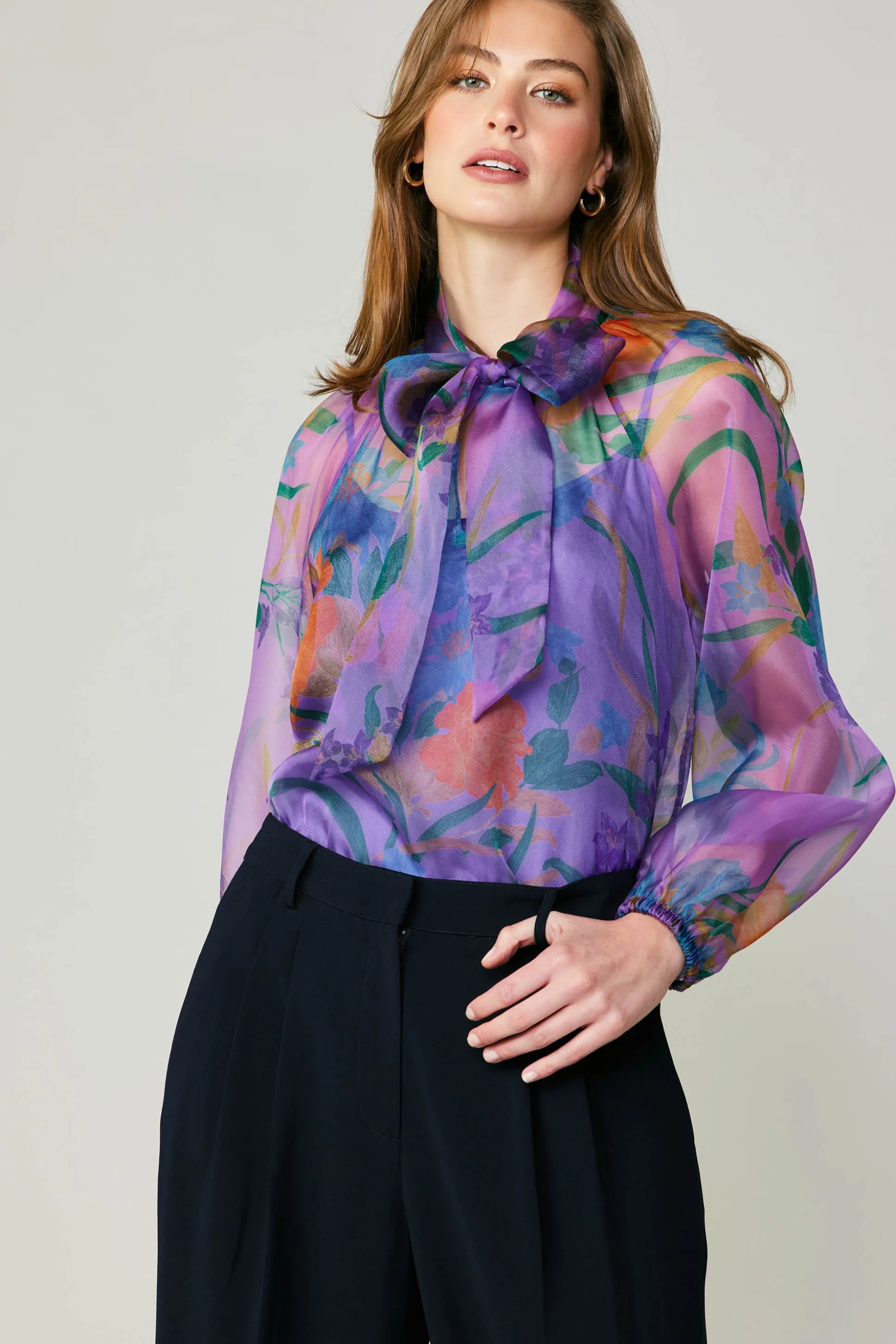 Floral Organza Blouse<Current Air Outlet