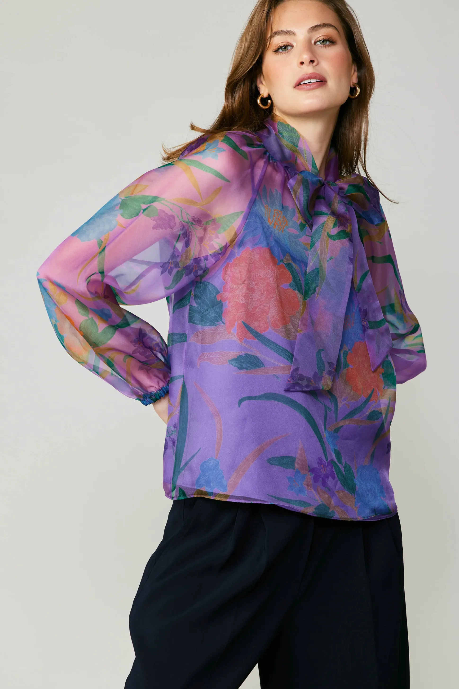 Floral Organza Blouse<Current Air Outlet