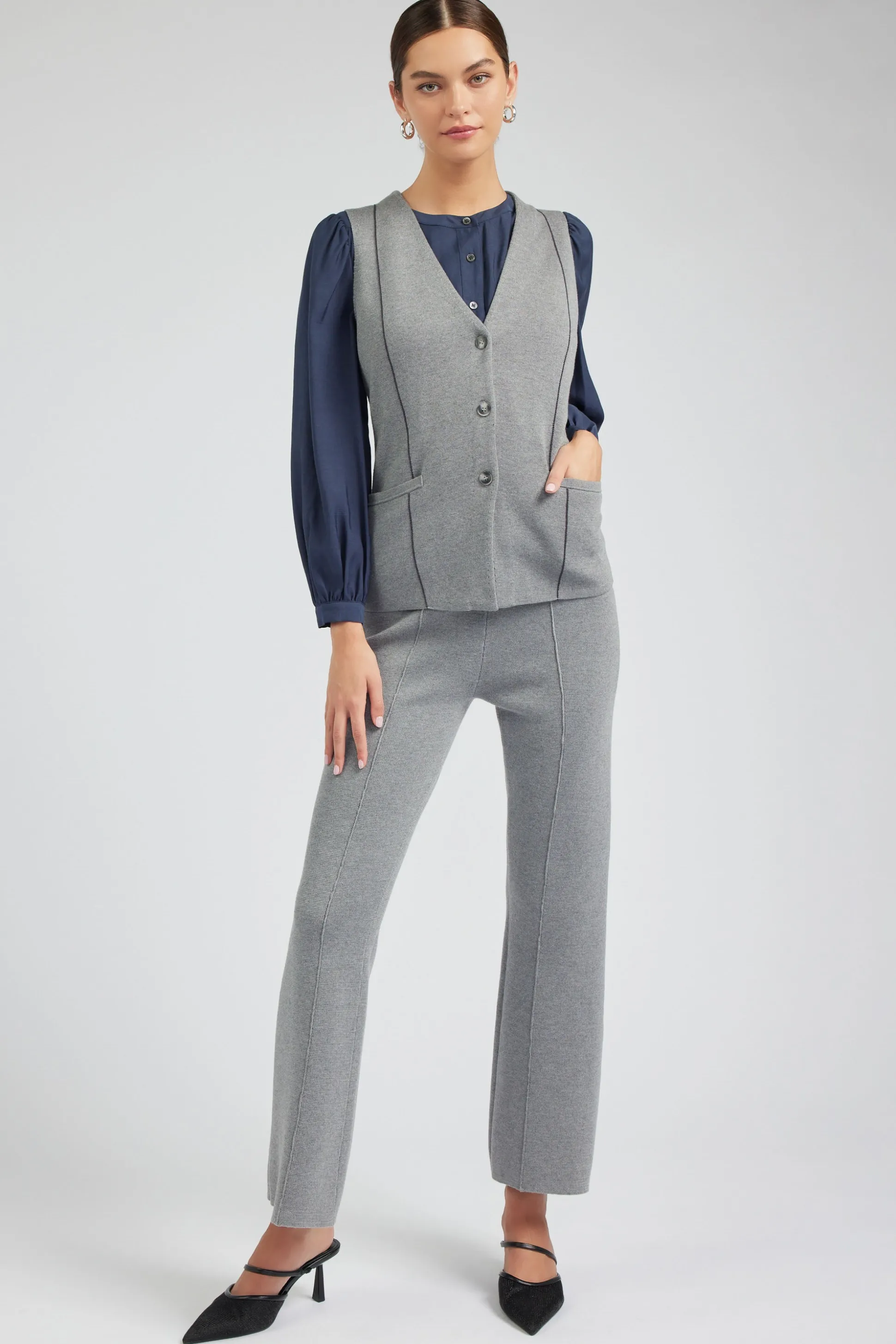 Knit Vest<Current Air Discount