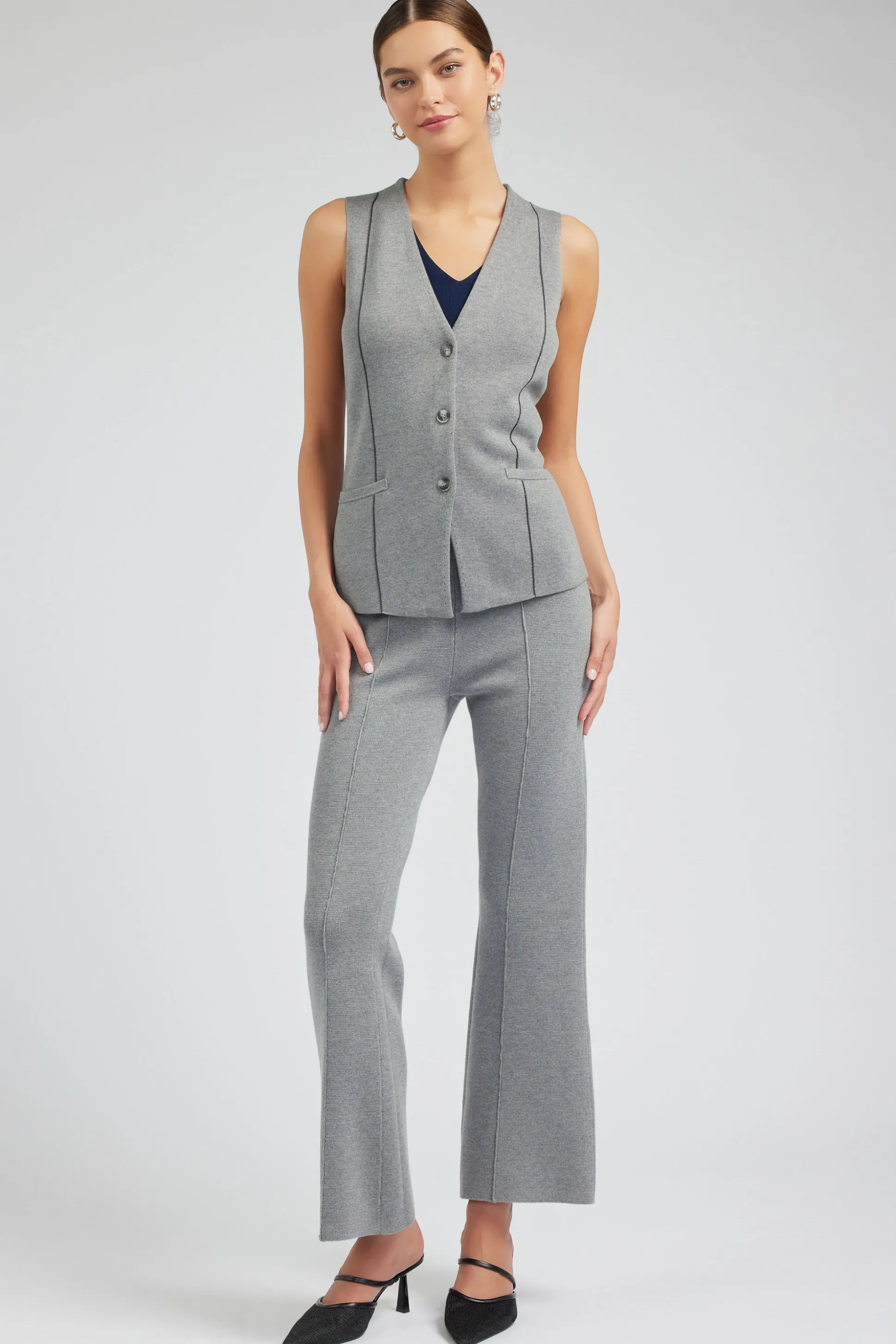 Knit Vest<Current Air Discount