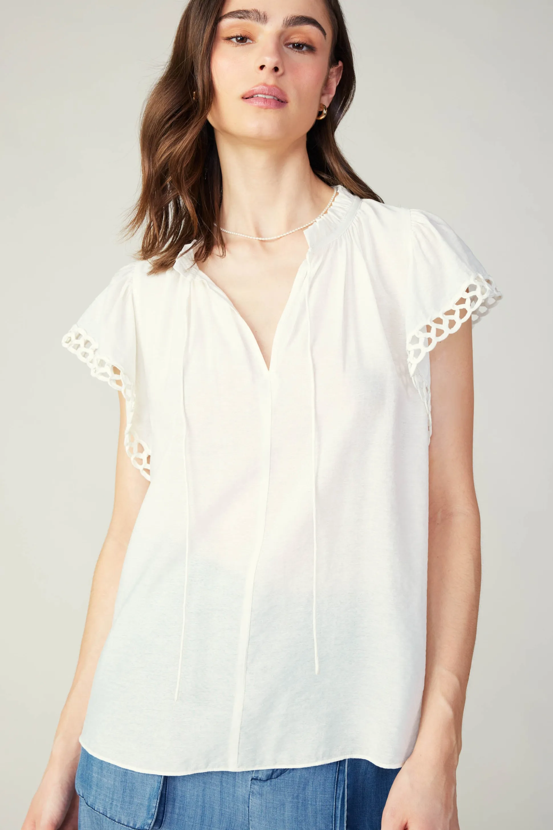 Eyelet Blouse<Current Air Sale