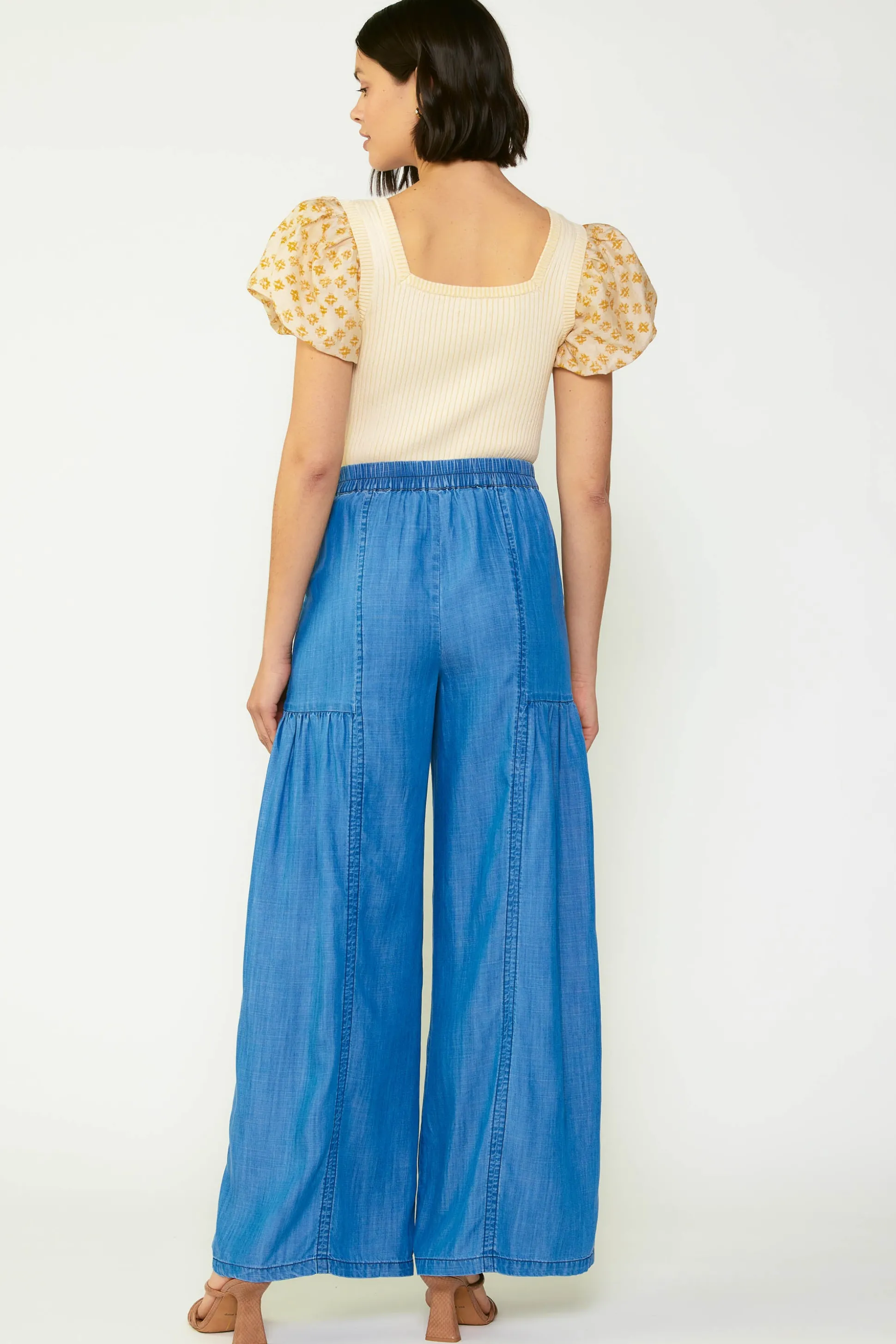 Wide Leg Tiered Pants<Current Air Clearance